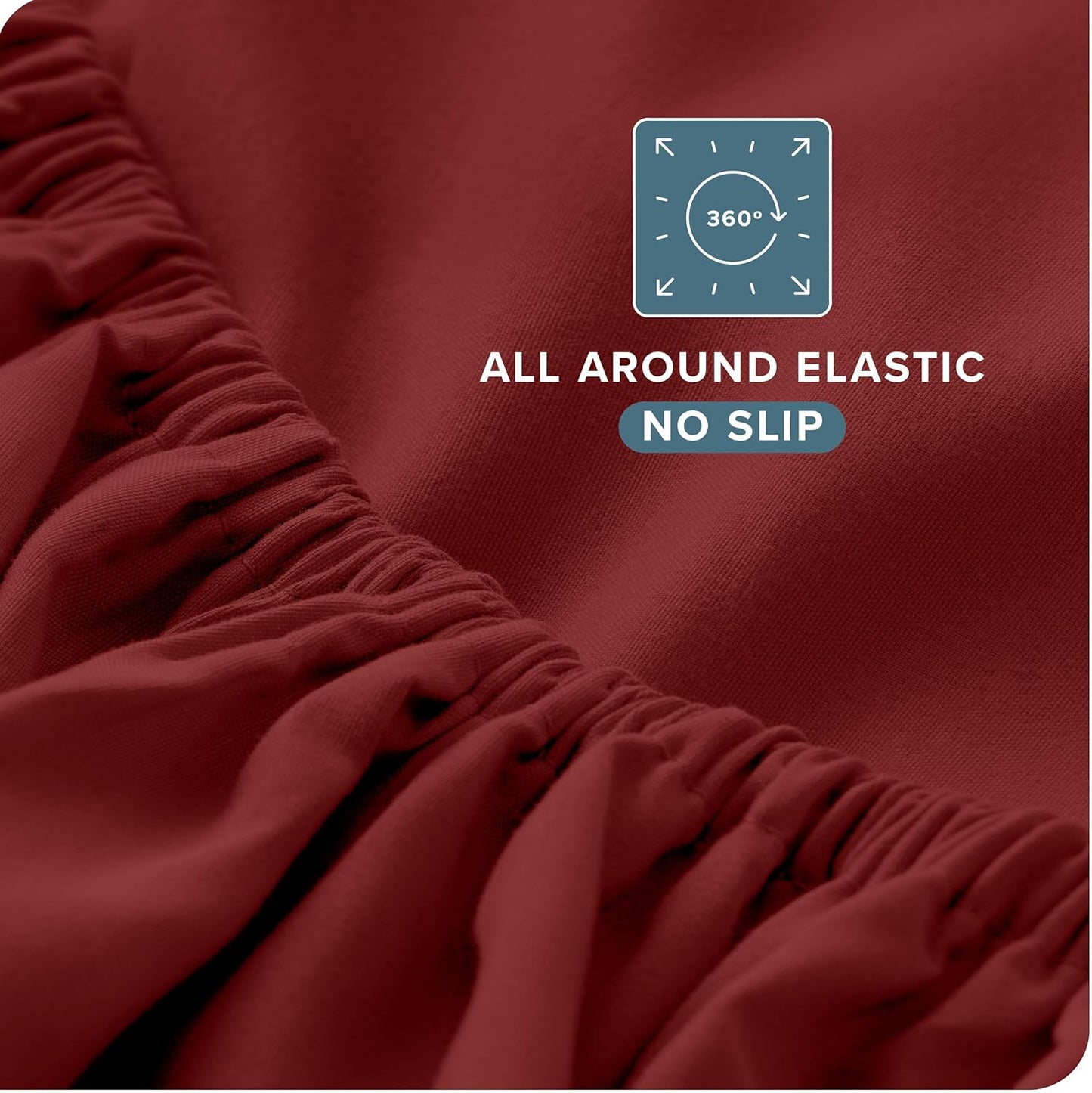 Bare Home Full Extra Long Sheet Set - 1800 Ultra-Soft Microfiber Full XL Bed Sheets - Double Brushed - Deep Pockets - Easy Fit - 4 Piece Set - Bed Sheets (Full XL, Rosewood)