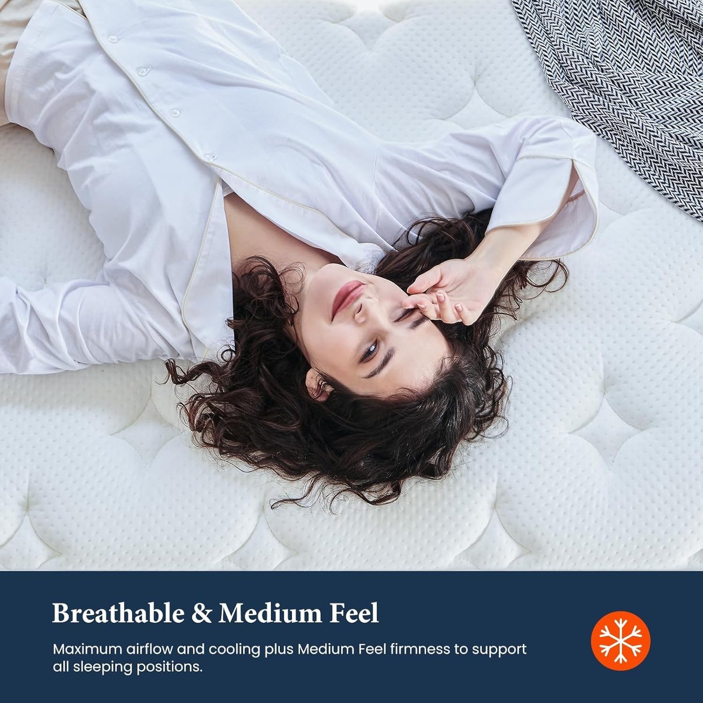 Coolvie Twin Mattress 14 Inch, Hybrid Twin Bed Mattress in a Box, 4 Layer Premium Foam with Pocket Springs for Motion Isolation and Pressure Relieving, Medium Firm Feel, 100-Night Trial