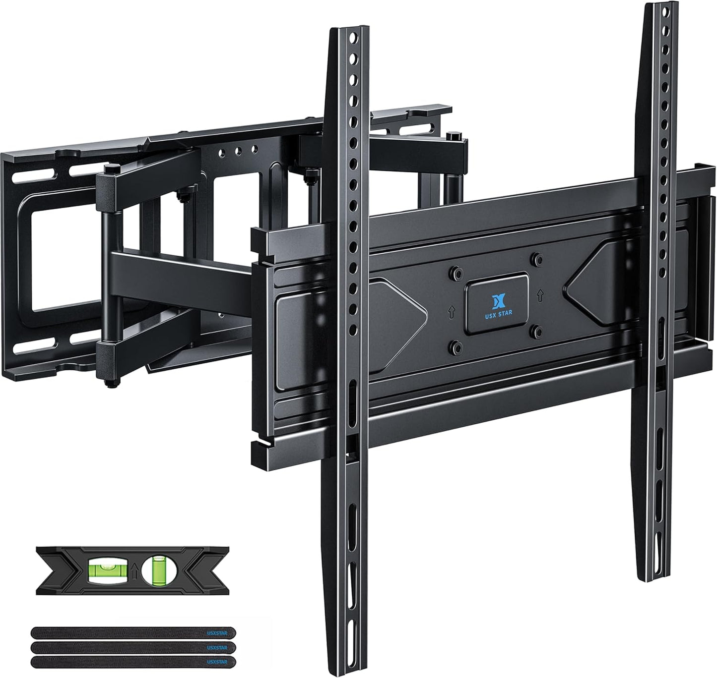 UL Listed Full Motion TV Wall Mount for Most 32-70 inch TVs, Wall Mount TV Bracket for 40 50 55 65 inch tv with Smooth Swivel, Tilt, Extension, Level-Has Hardware & Drill Template