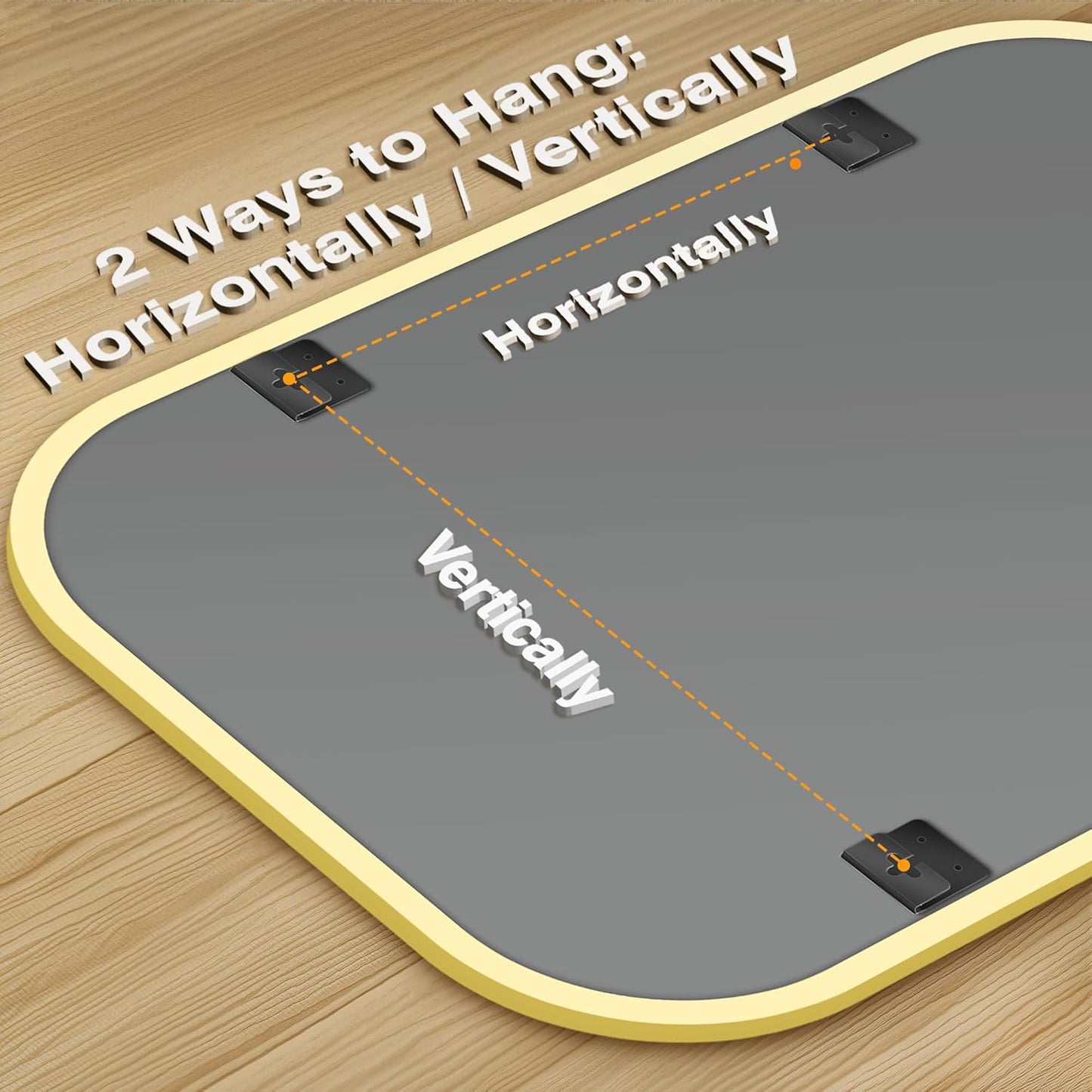 Bathroom Mirrors for Over Sink, 28x40 Gold Vanity Mirror for Bathroom Sink, HD Shatterproof Squircle Wall Mirror for Bathroom Washroom Lavatory Restroom Metal Frame