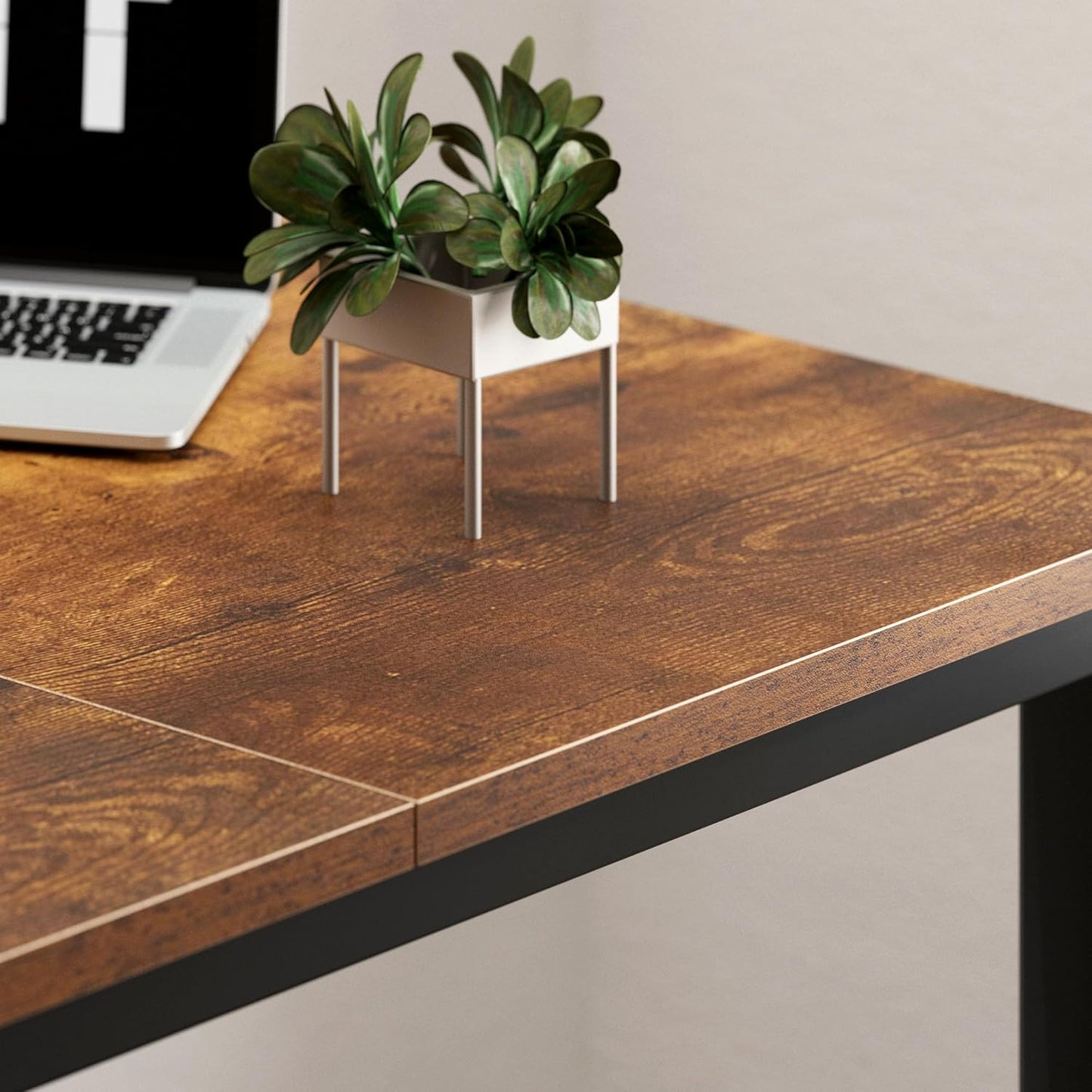 Need 70.8 Inch Executive Office Desk, Large Stylish Computer Desk, Simple Study Writing Desk, Workstation Business Furniture for Home Office, Rustic Brown