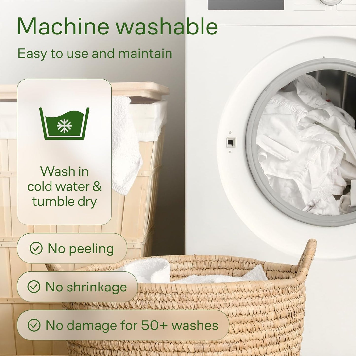 Ultra Soft Full Size Mattress Topper - Viscose Made from Bamboo Pillow Top Mattress Pad for Back Pain Relief - Naturally Cooling for Hot Sleepers, White