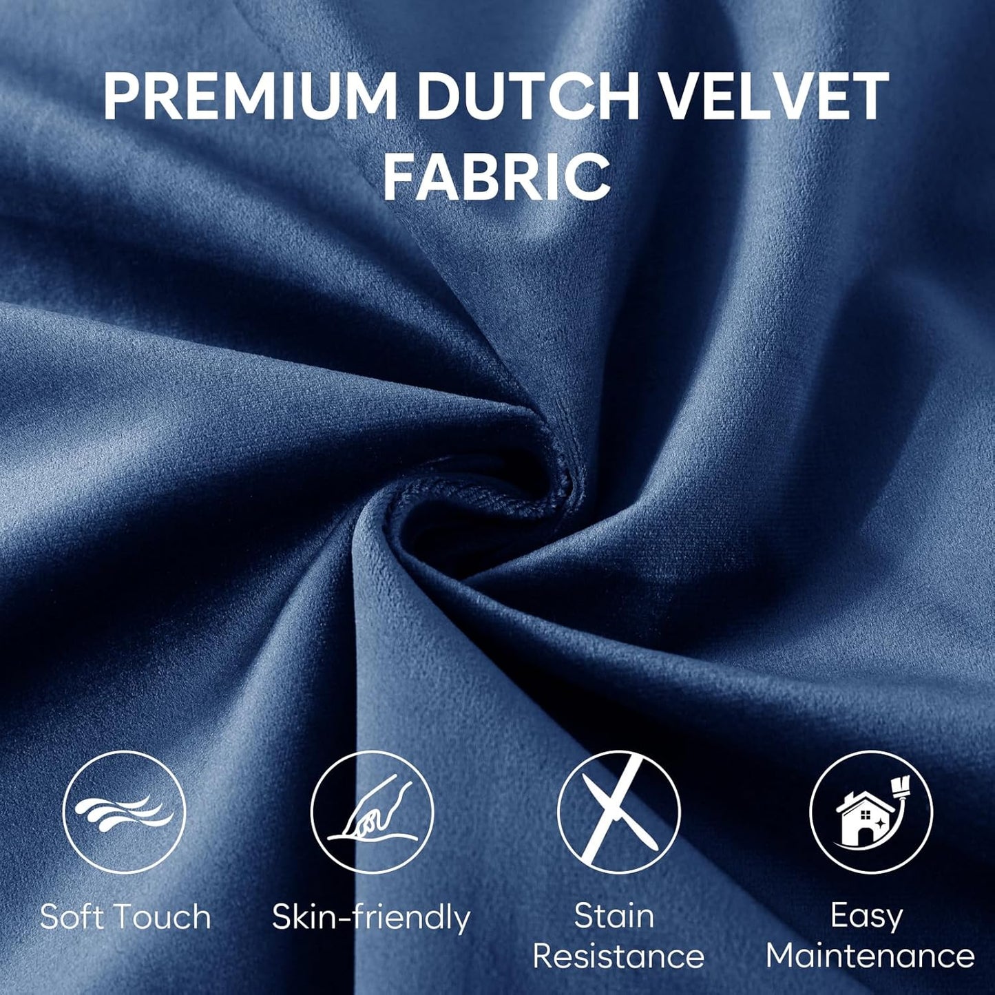 4 Ft Bean Bag Chairs for Adults/Teens with Memory Foam Filling, Comfy Bean Bag Sofa with Filler Included, Soft Dutch Velvet Fabric Beanbags,4 Foot, Navy