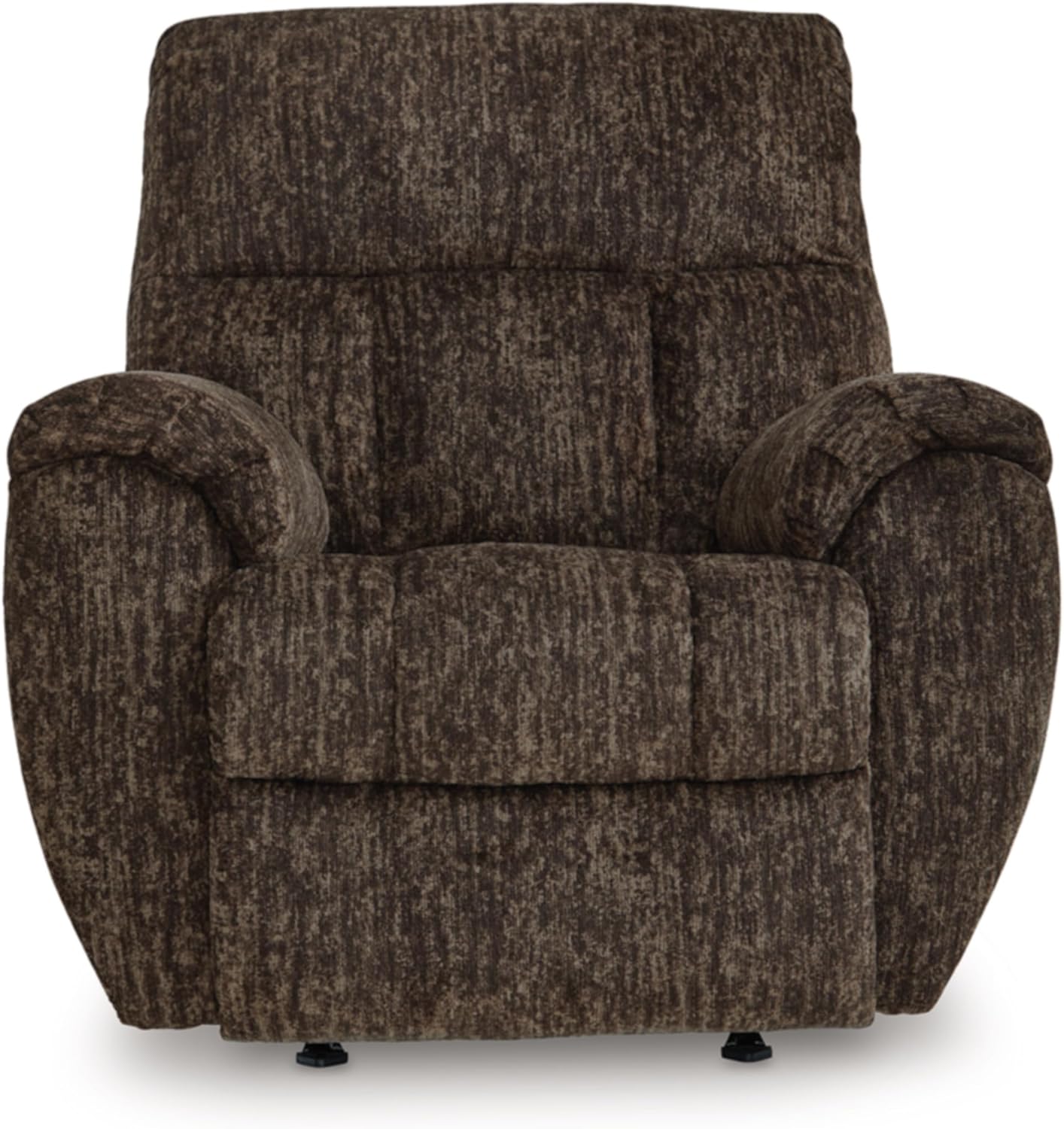 Signature Design by Ashley Rampant Casual Manual Rocker Recliner with Pillow-Top Arms, Dark Brown