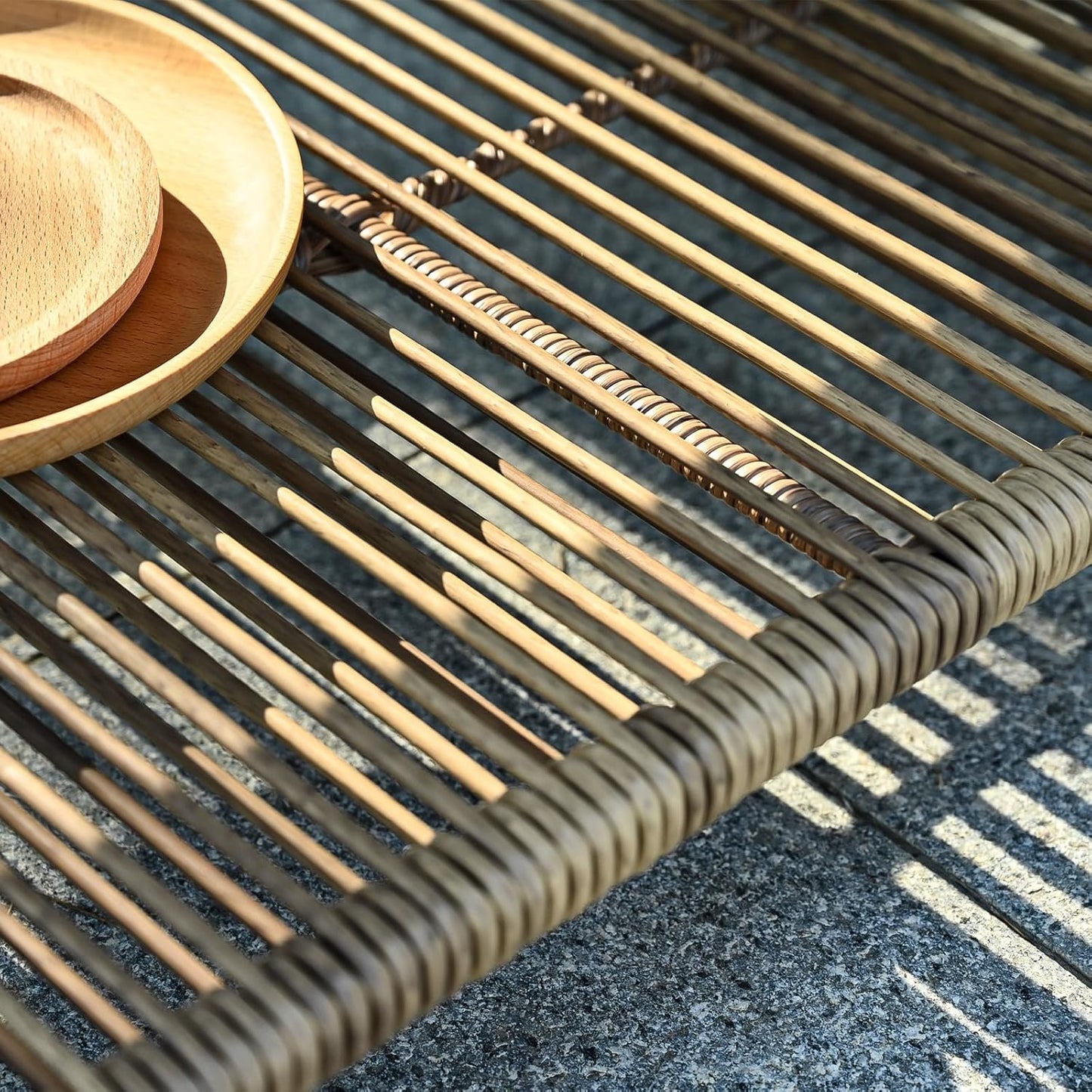 Outdoor Wicker 2 Seater Sofa Set with Cushion and Coffee Table,Loveseat Patio Conversation Set W/Metal Frame,Removable Cover & Rattan Design,Waterproof & Easy Assembly for Backyard,Patio,Gray