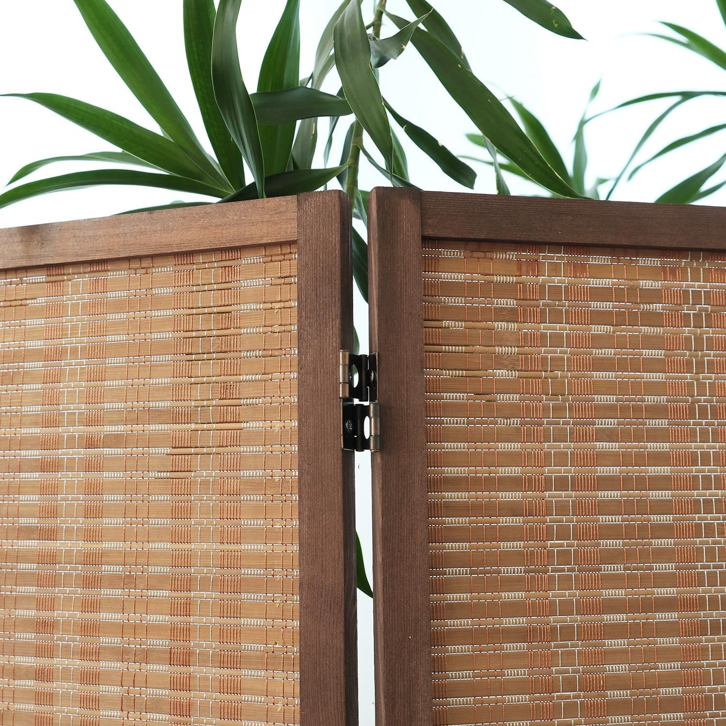 3 Panel Room Divider and Folding Screen Room Divider,Bamboo Room Divider Screen for Room Separation,67" H x 46" W