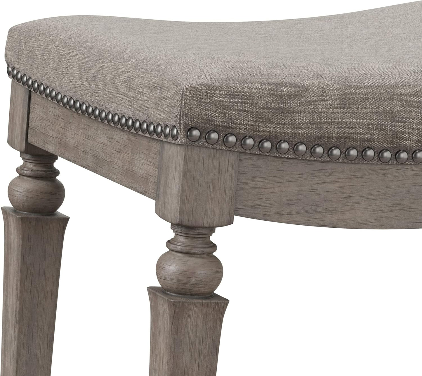 Hillsdale Furniture Vetrina Backless Non-Swivel Counter Stool, Weathered Grey