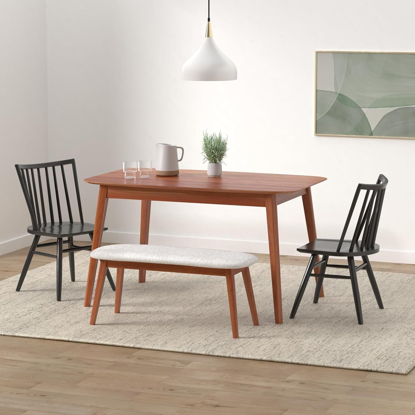 POLY & BARK Talia Dining Chair, Ash Wood, Black