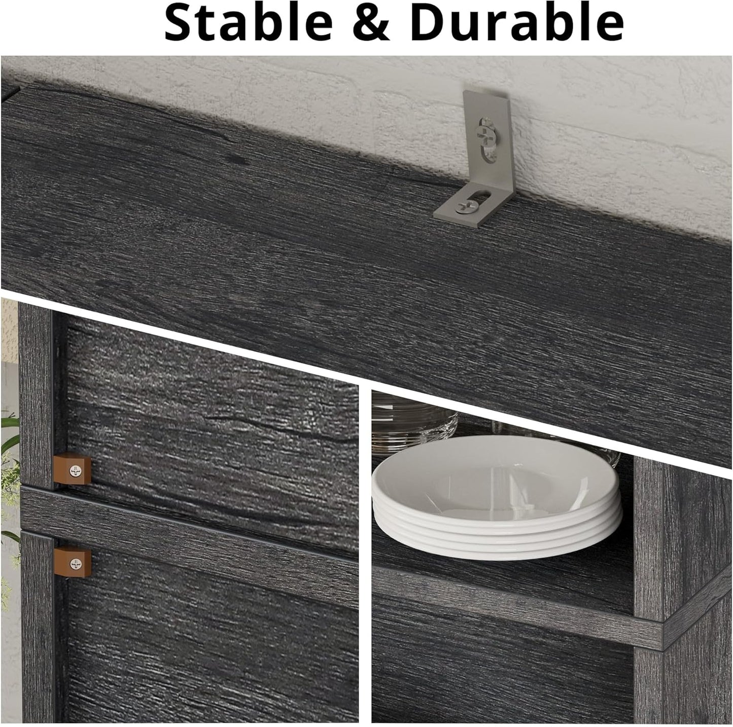 IRONCK Industrial Bookshelves and Bookcases with Doors 11.8 in Depth Floor Standing 5 Shelf Display Storage Shelves Bookcase Home Decor Furniture for Home, Office, Living Room, Bedroom