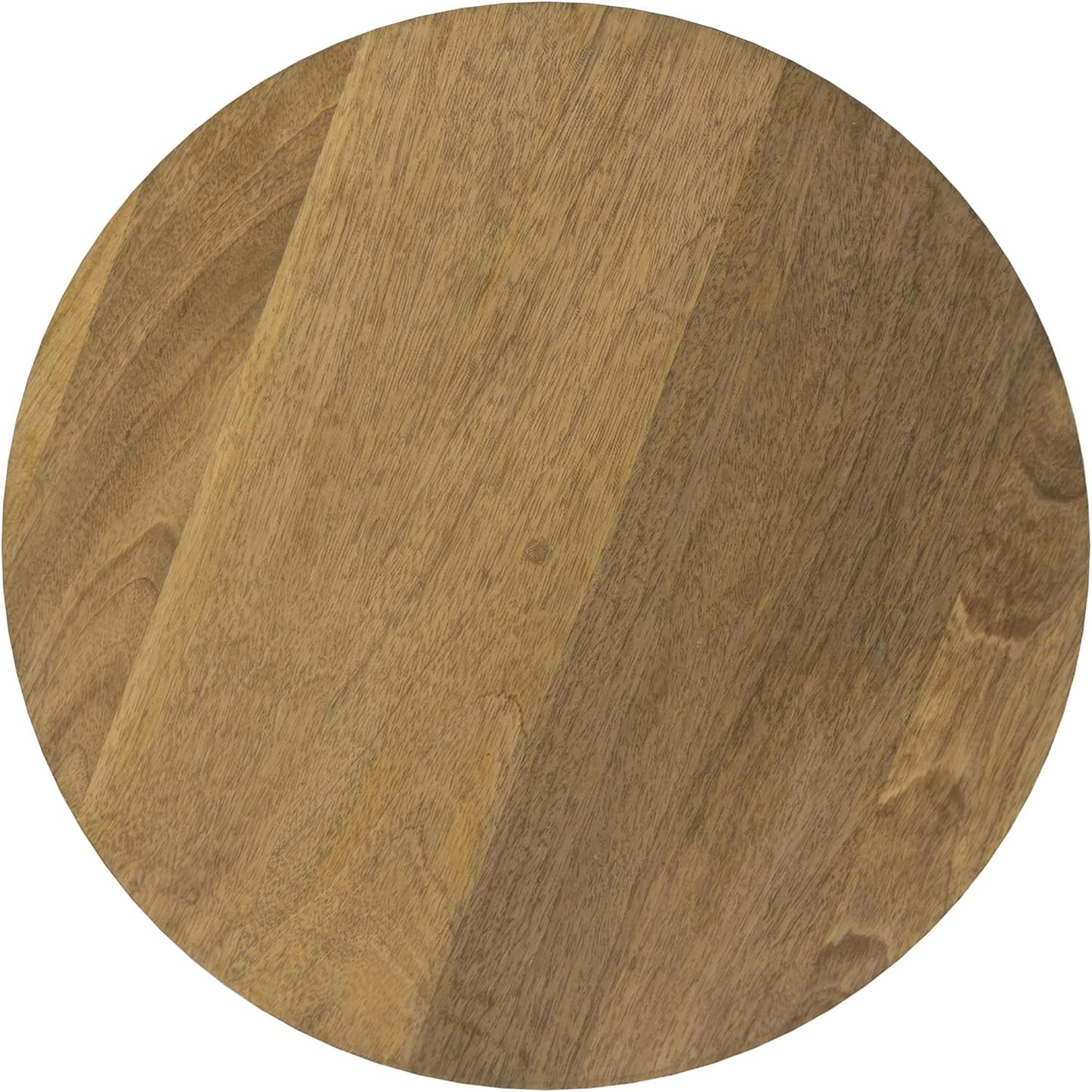 Natural Mango Wood 3-Leg End/Side Round Table