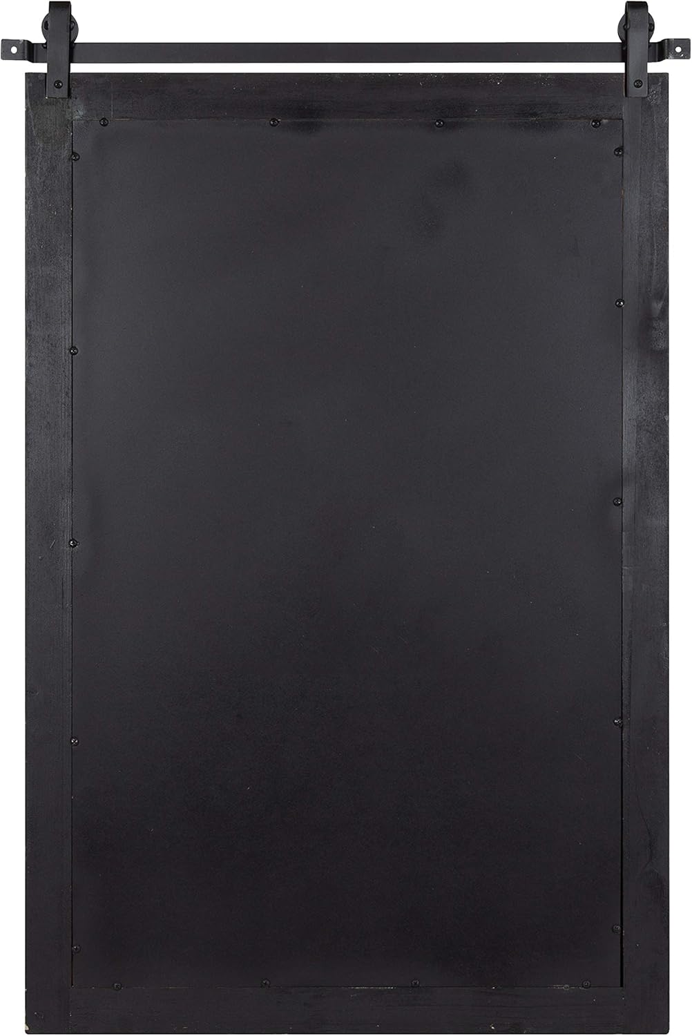 Kate and Laurel Cates Farmhouse Wall Mirror, 24 x 38, Gray, Barn Door-Inspired Rustic Mirrors for Wall