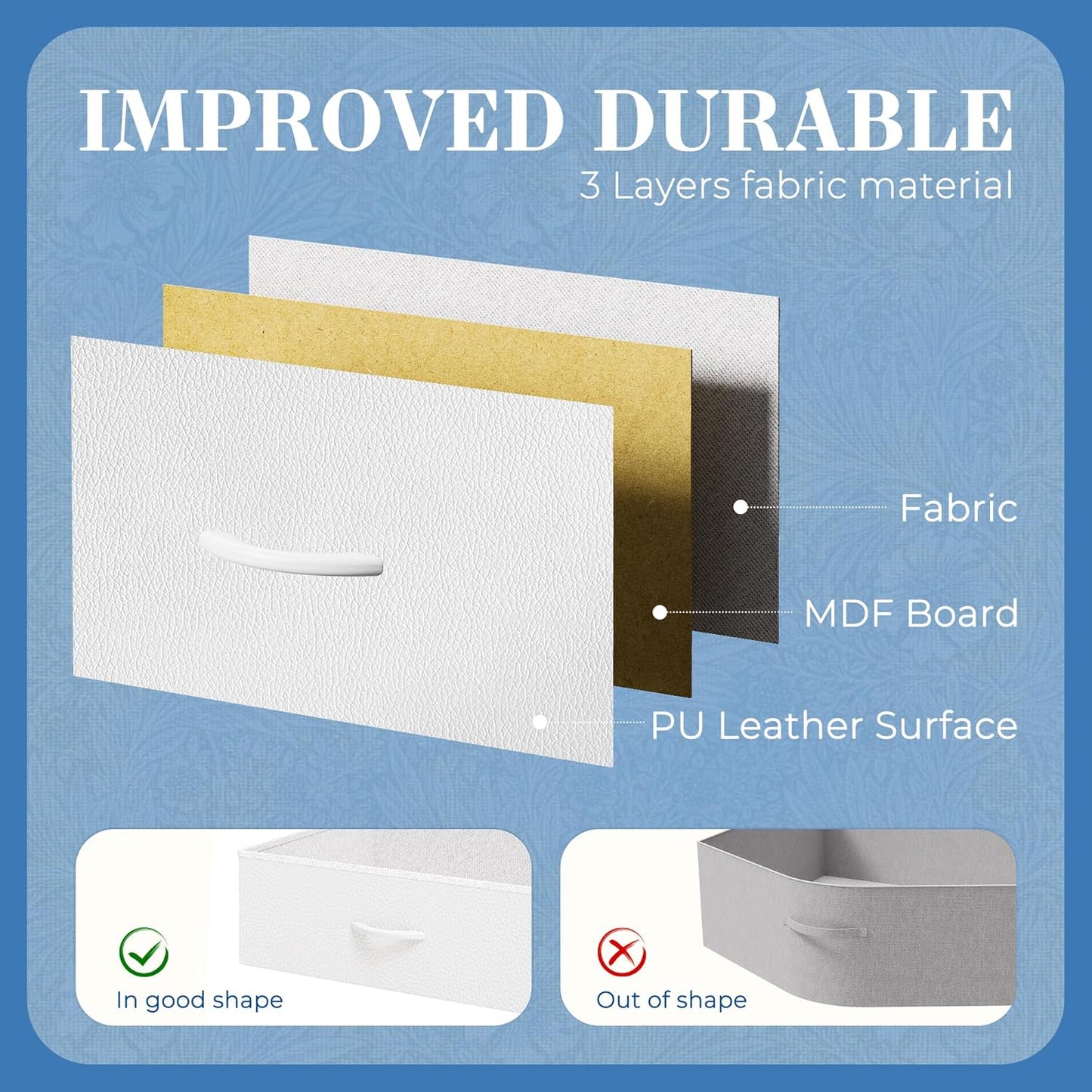 Huuger 70 Inch Dresser for Bedroom, TV Stand for 65, 75, 80 Inch TV, 12 Fabric Drawer Long Dresser, Large Storage Organizer Unit, Wide Chest of Drawer with Storage, for Living Room, White