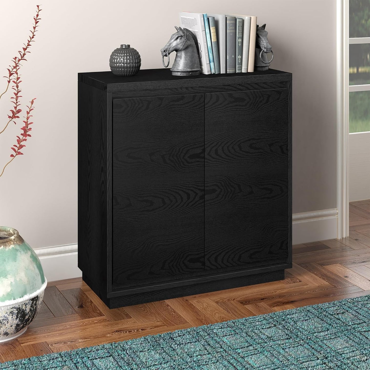 Henn&Hart Presque Accent Cabinet, 30" Wide, Black