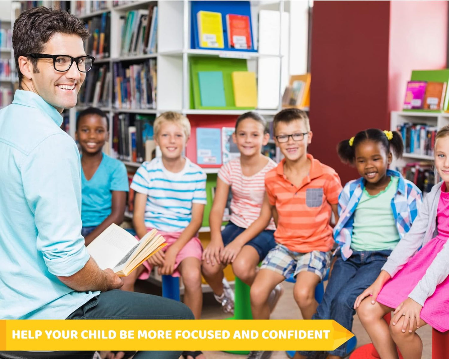 ActiveChairs Kids Wobble Stool, Flexible Seating for Preschool & Elementary Classrooms. Improves Focus & Posture, Helps ADHA/ADD, Wiggle Seat, [Active Desk Chairs], 14" Stool, Ages 3-7, Red