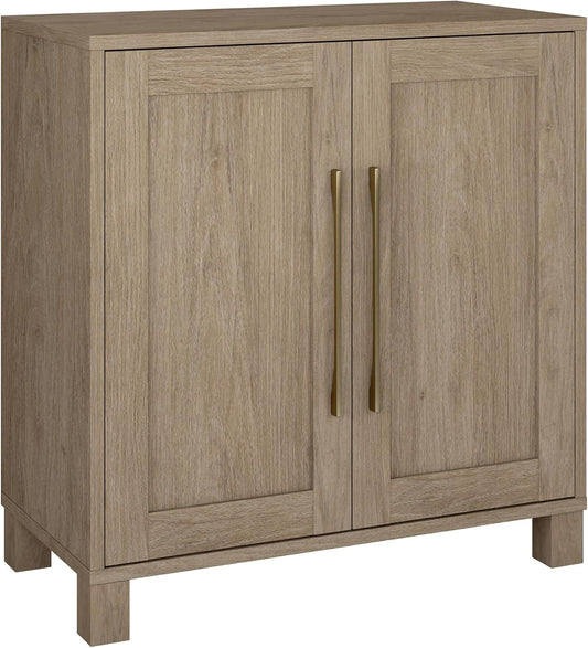 Henn&Hart 28" Wide Rectangular Accent Cabinet in Weathered Gray, for Home, Living Room, Bedroom, Entertainment Room, Office