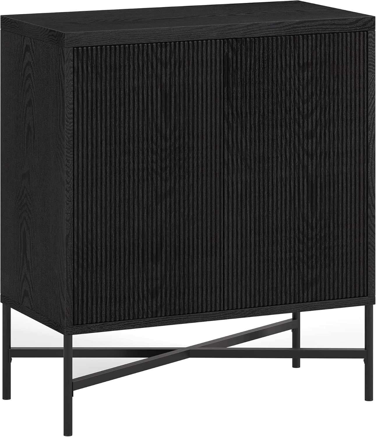Henn&Hart Brighton Accent Cabinet, 28" Wide(15" D x 28" W x 32" H), Black