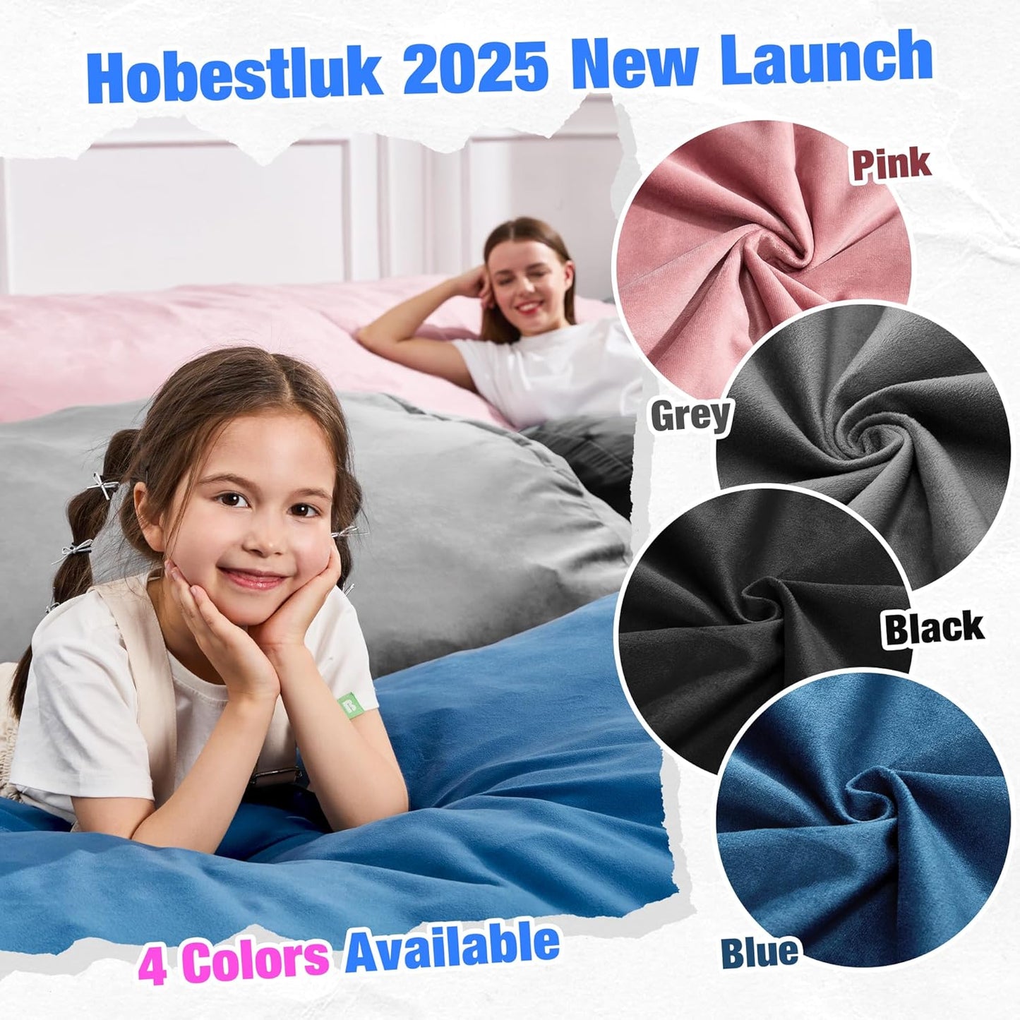 Hobestluk 4FT Bean Bag Chair Large Beanbag with Removable Cover Adult Bean Bag Chair with Portable Handle Desgin for Living Room Bedroom (Grey, 4FT)