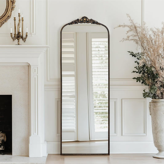 G-LEAF Vintage Baroque Mirror 22"X65", Victorian Antique Farmhouse Mirror with Gold Ornate Metal Frame for Fireplace Entryway Living Room Hallway Bathroom