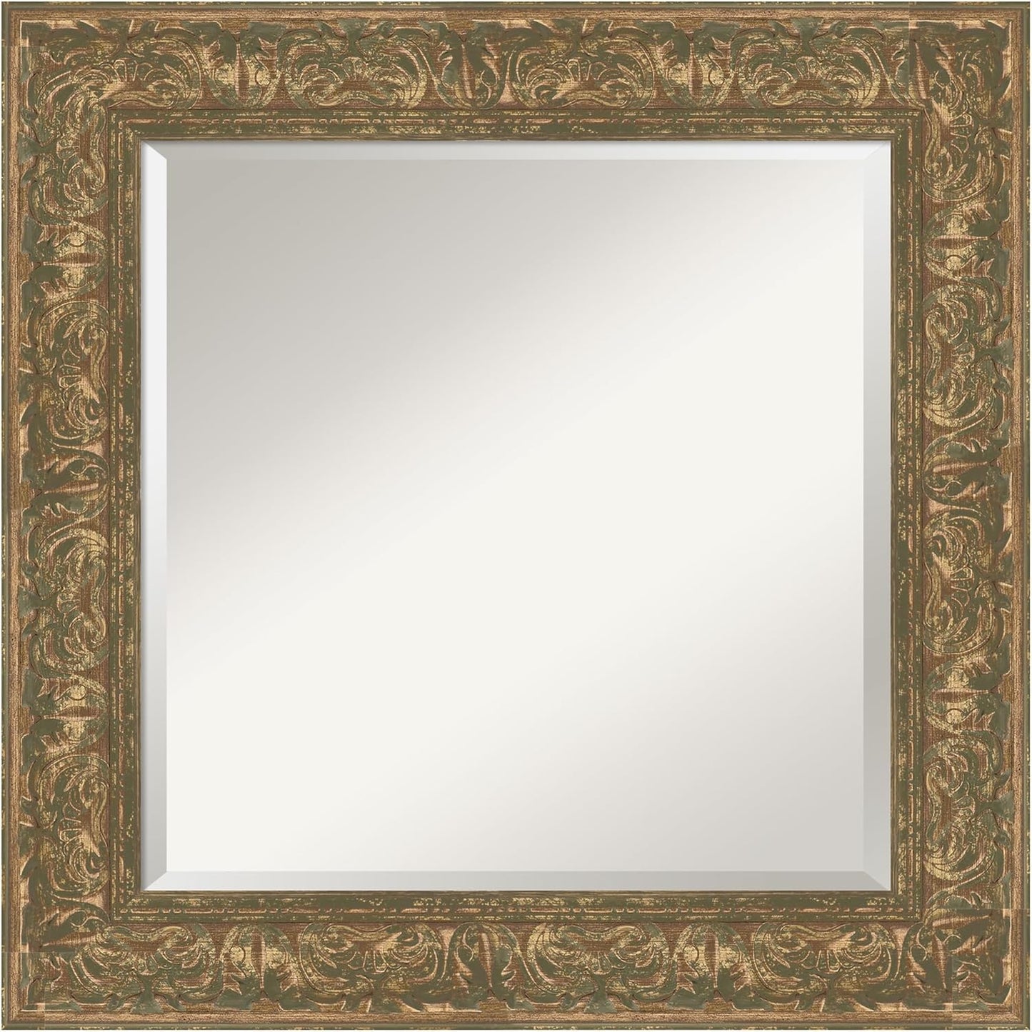 Amanti Art Bronze Bathroom Mirror for Over Sink, 27x27 Luxe Bronze Gold Square Vanity Mirror, Medium Traditional Frame, Hangs Horizonally and Vertically, Bathroom Wall Decor, Beveled Edge
