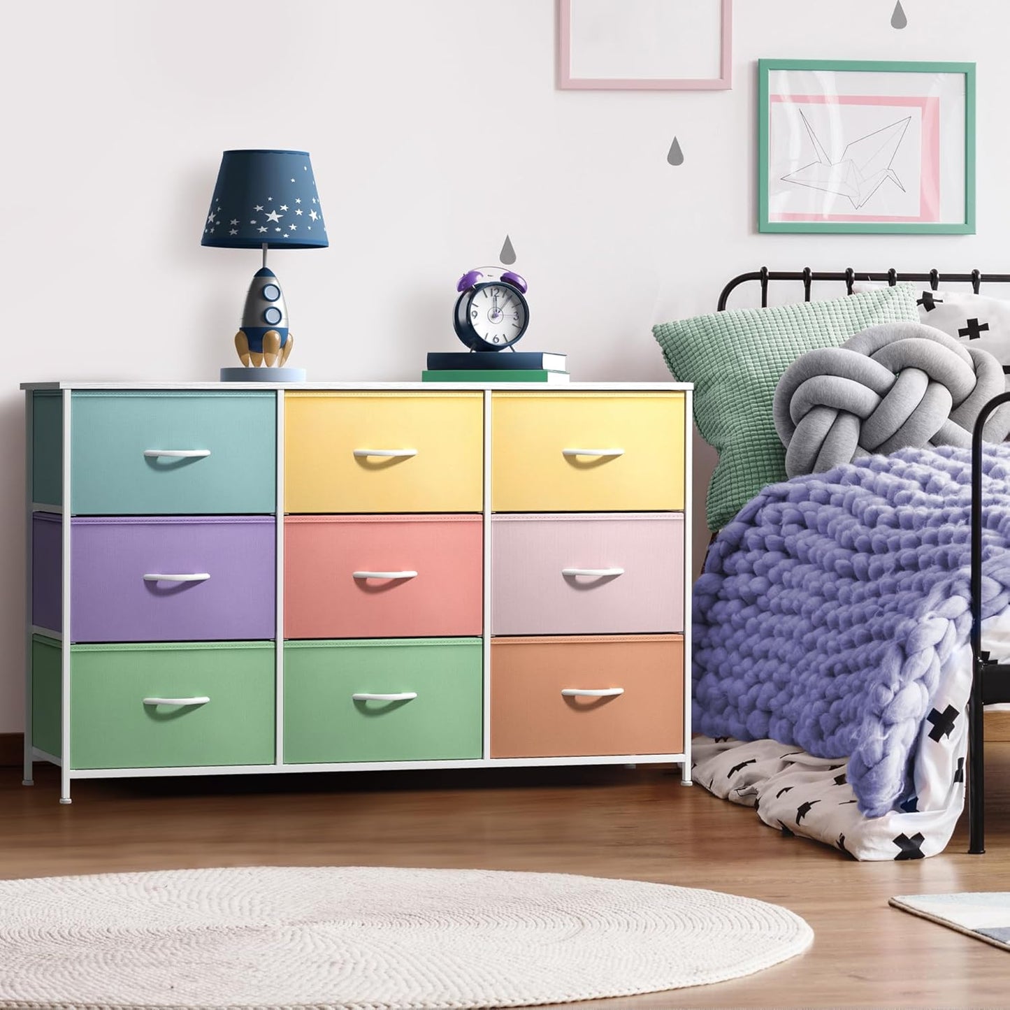Sorbus Kids Dresser with 9 Drawers - Storage Unit Organizer Chest for Clothes - Bedroom, Kids Room, Nursery, & Closet