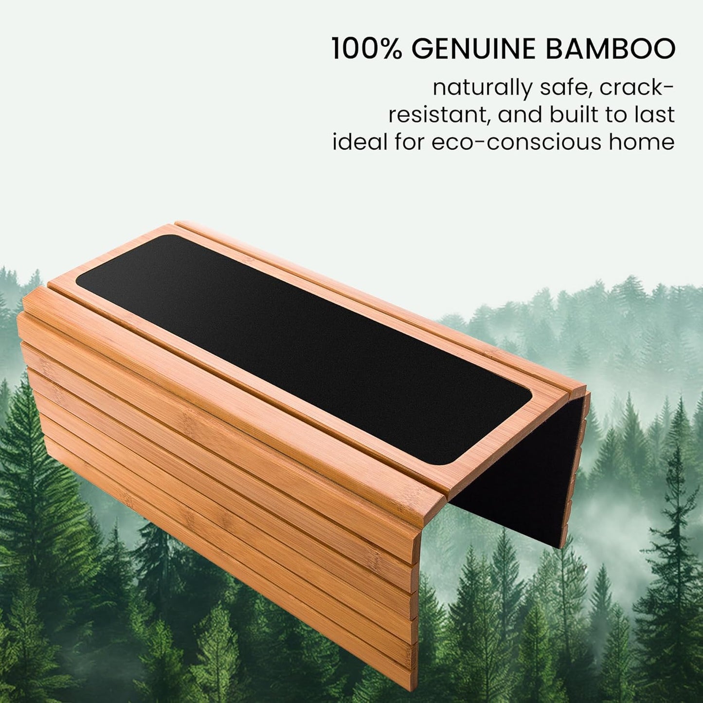 GEHE Couch Arm Tray Table, Flexible/Foldable Sofa Armrest Tray, Couch Armrest Table Cup Holder Great for Drinks Snacks Remote Control, Portable Side Table and Anti-Slip Bottom