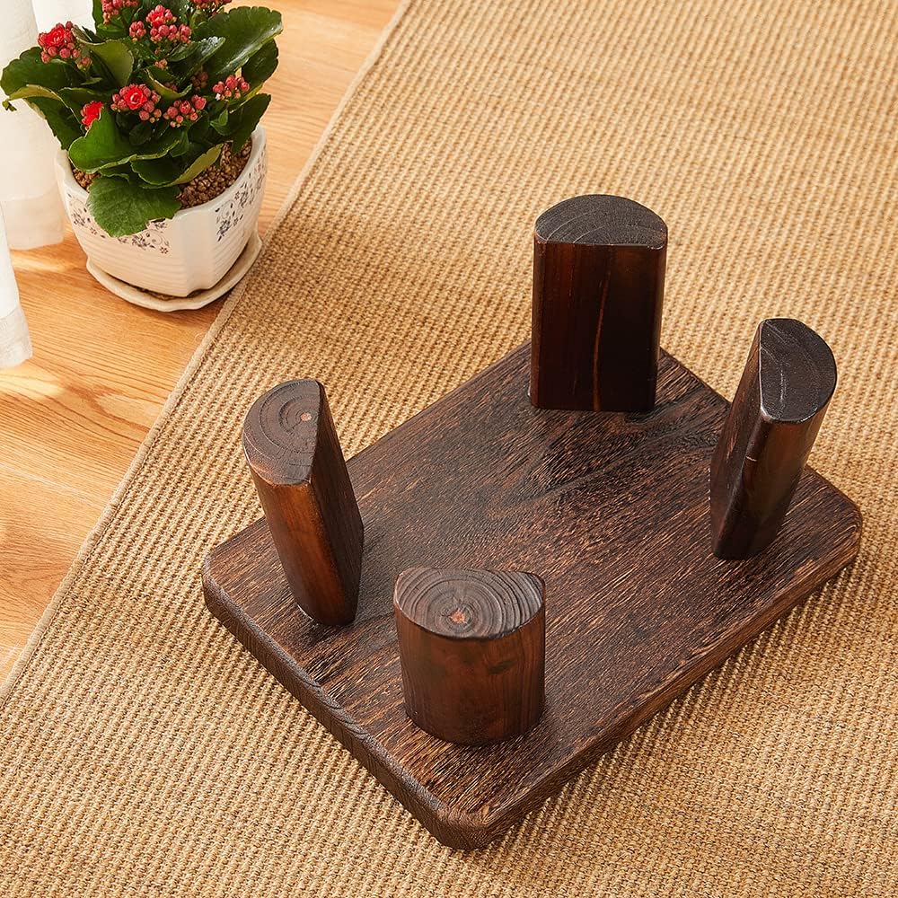 Wooden Stool, Bedside Step Stool, Step Ladder for Kitchen & Bathroom, Foot Rest Stool, Super Sturdy Hold Up to 500 LBS (14.2"x10.6"x7.1")