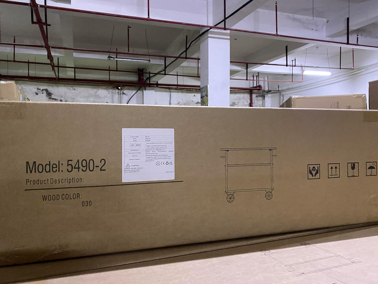 Vintage Rolling Bar Cart on Wheels Industrial Mobile Serving Cart Metal and Wood Design for Kitchen Bar Office Coffee House 36.2" Lx15.75 Wx30.5 H 3 Tier with 2 Side Handle