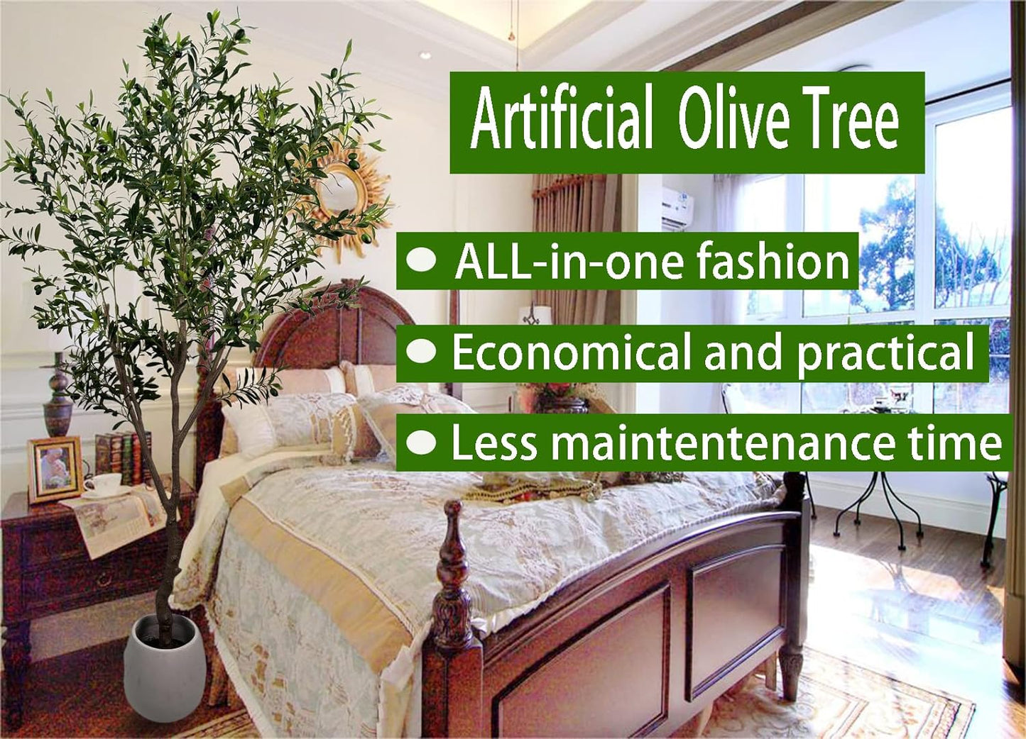 Artificial Olive Tree 7ft(82in,2200+Uv Protection Leaf) Tall,Faux Olive Tree Indoor Artificial Tree for Modern Home Office Living Room Floor Decor Indoor