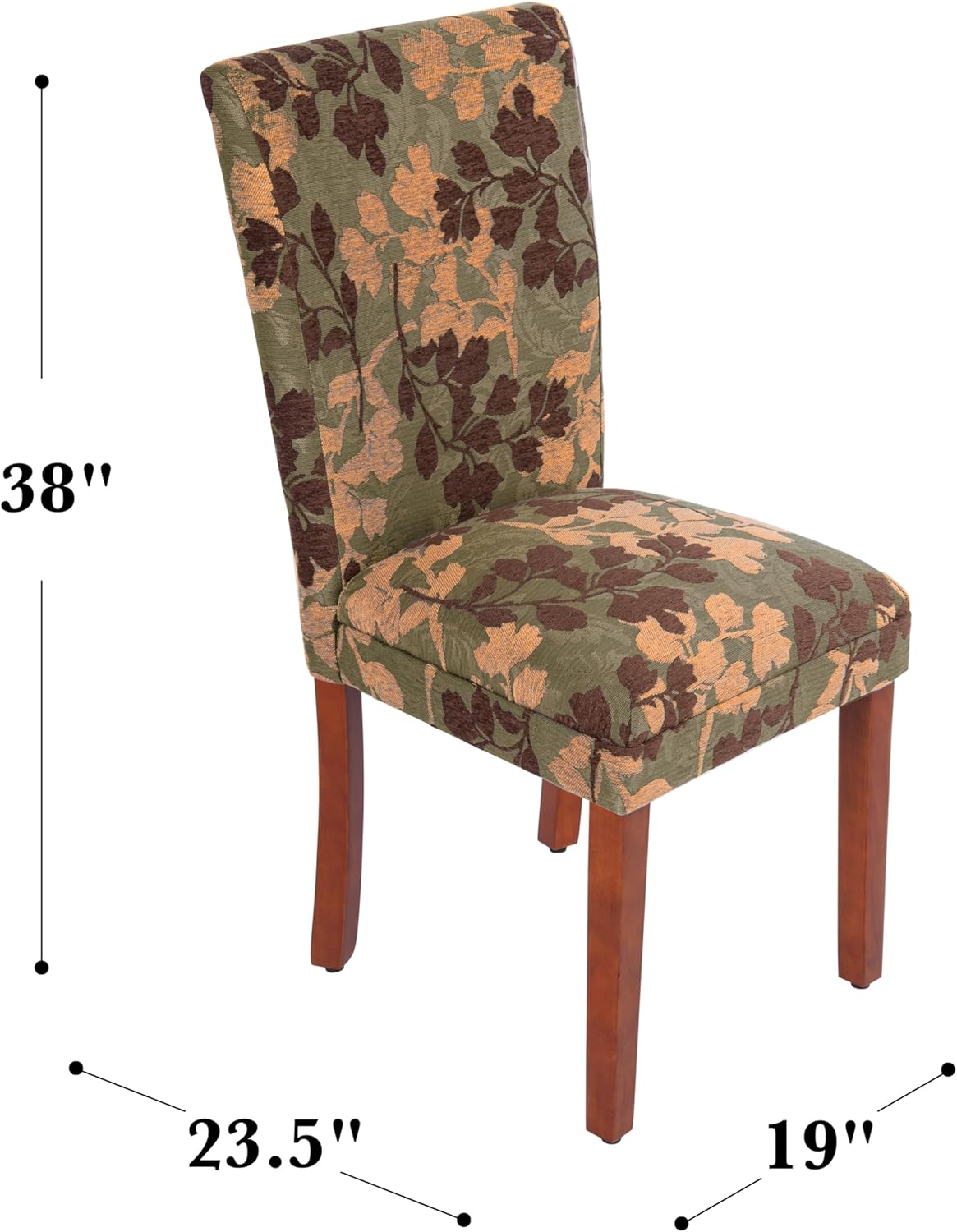 Homepop Home Decor | K1136-F975 | Classic Upholstered Parsons Dining Chair | Single Accent Dining Chair, Brown Woven