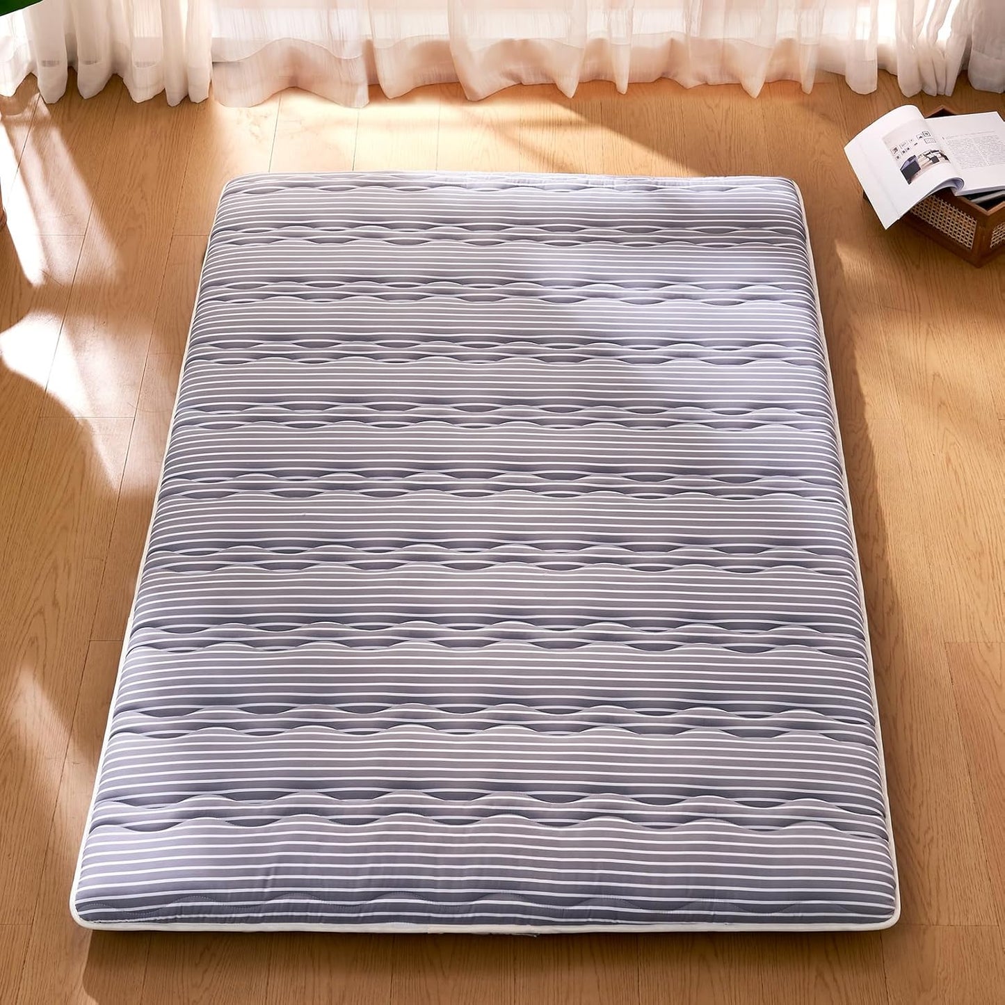 Premium Foam Japanese Floor Mattress Futon Mattress,100% High Density Comfortable Foam,Thicken Tatami Mat Sleeping Pad,Portable Kids Adults Sleeping Mats for Guest Room, Dormitory