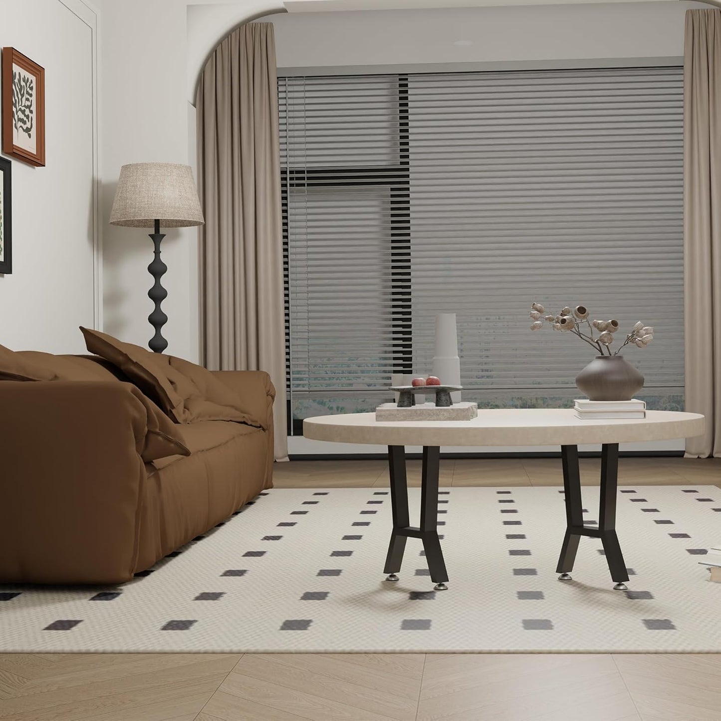 Bench Legs,Coffee Table Legs 15-Inch, Black Metal End Table Legs,Iron Desk Legs for Table,Heavy-Duty Furniture Legs,Patas para Mesa,Easy Install with Adjustable Feet,DIY Legs (H Shape,2 Pcs)