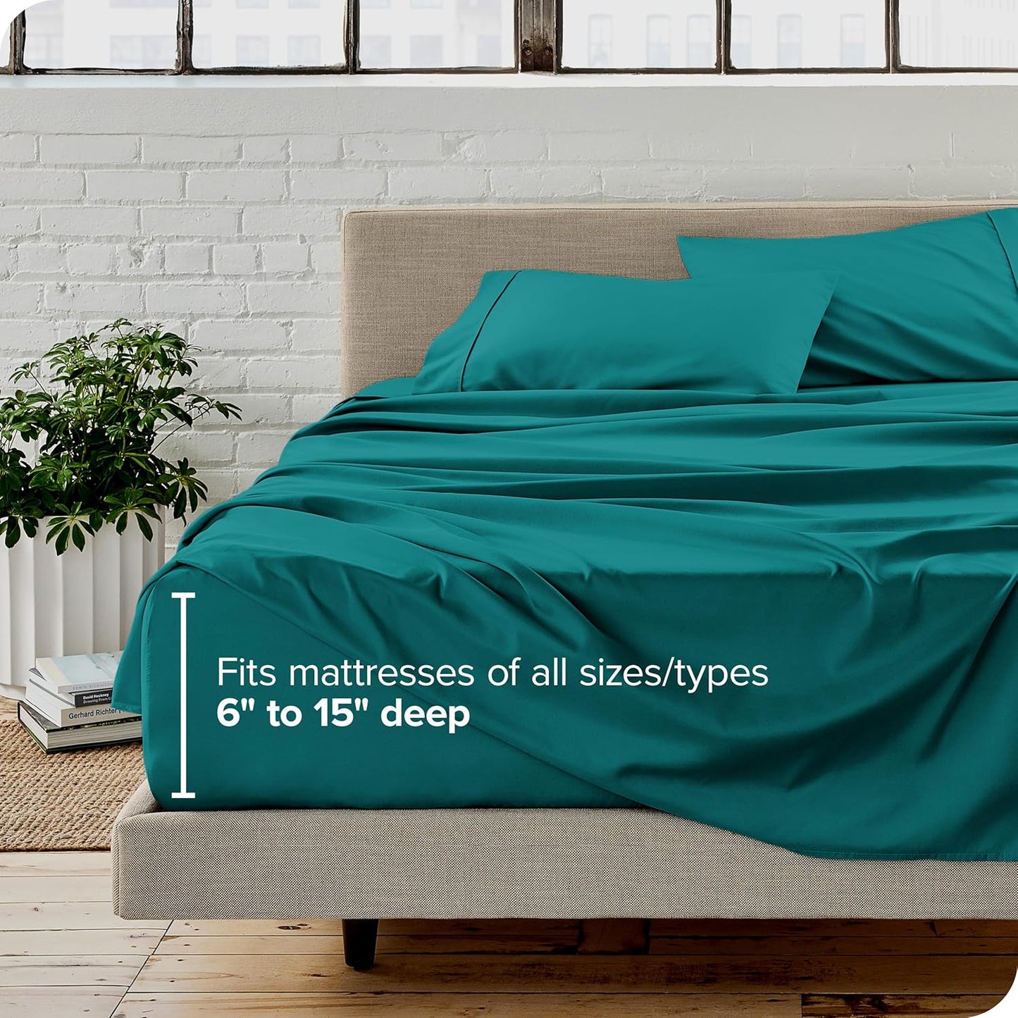 Bare Home Twin XL Sheet Set - College Dorm Size - Luxury 1800 Ultra-Soft Microfiber Twin Extra Long Bed Sheets - Deep Pockets - Easy Fit - Extra Soft - 3 Piece Set - Bed Sheets (Twin XL, Emerald)