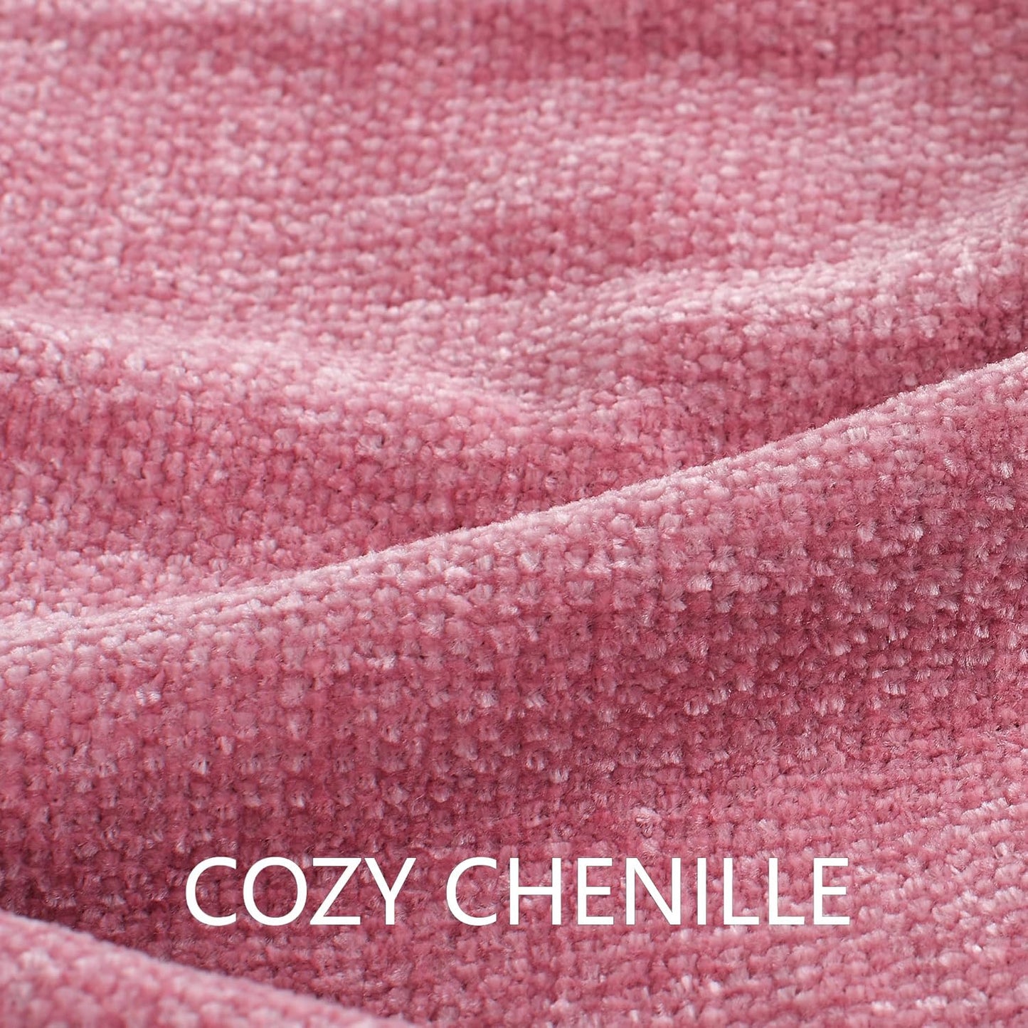 Chenille Throw Blanket for Couch 50"X 60", Soft Cozy Throws with Fringe Tassel for Bed Sofa Chair Cover, Lightweight Knitted Decorative Boho Blankets for Living Room, Rose Pink