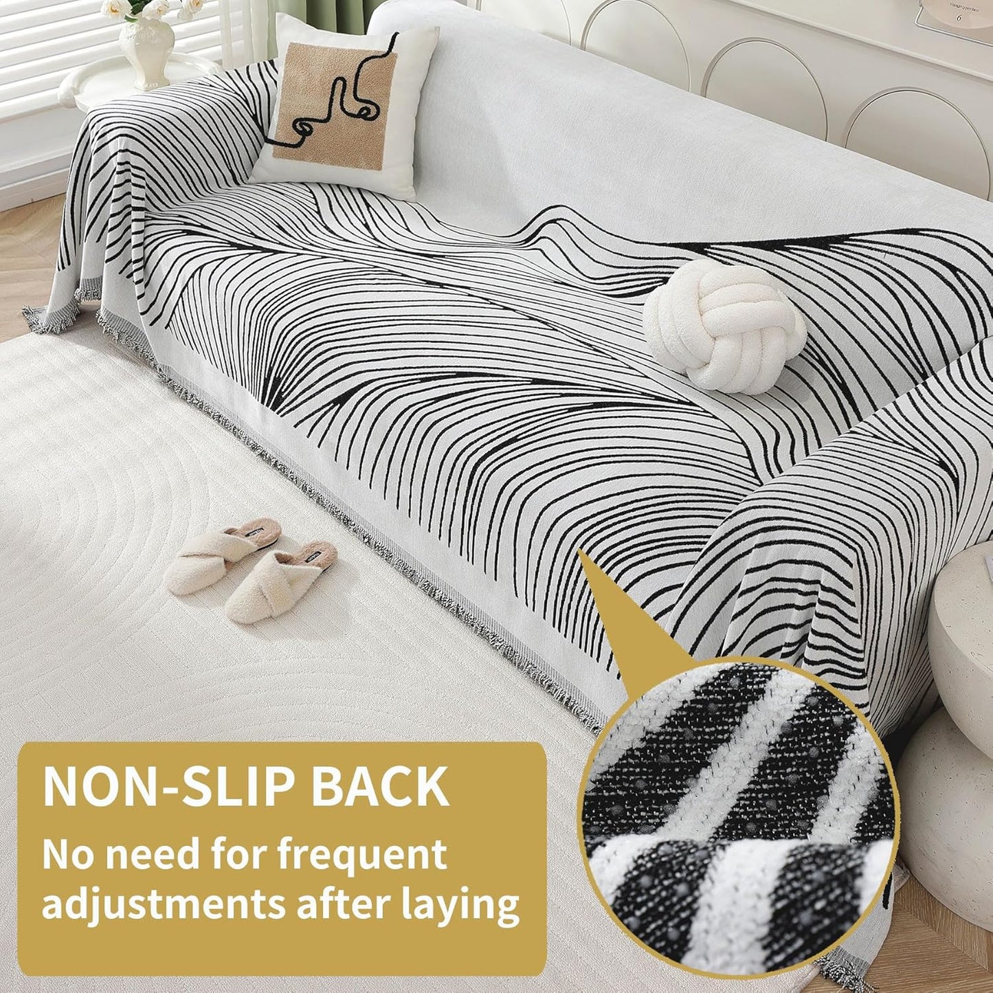 Non Slip Sofa Covers Couch Covers for 3 Cushion Couch Sofa Pet Friendly Washable Couch Covers for Sofa, Soft Thick Sectional Couch Covers L Shape Furniture Protector for Kids, Dogs 71" X118"