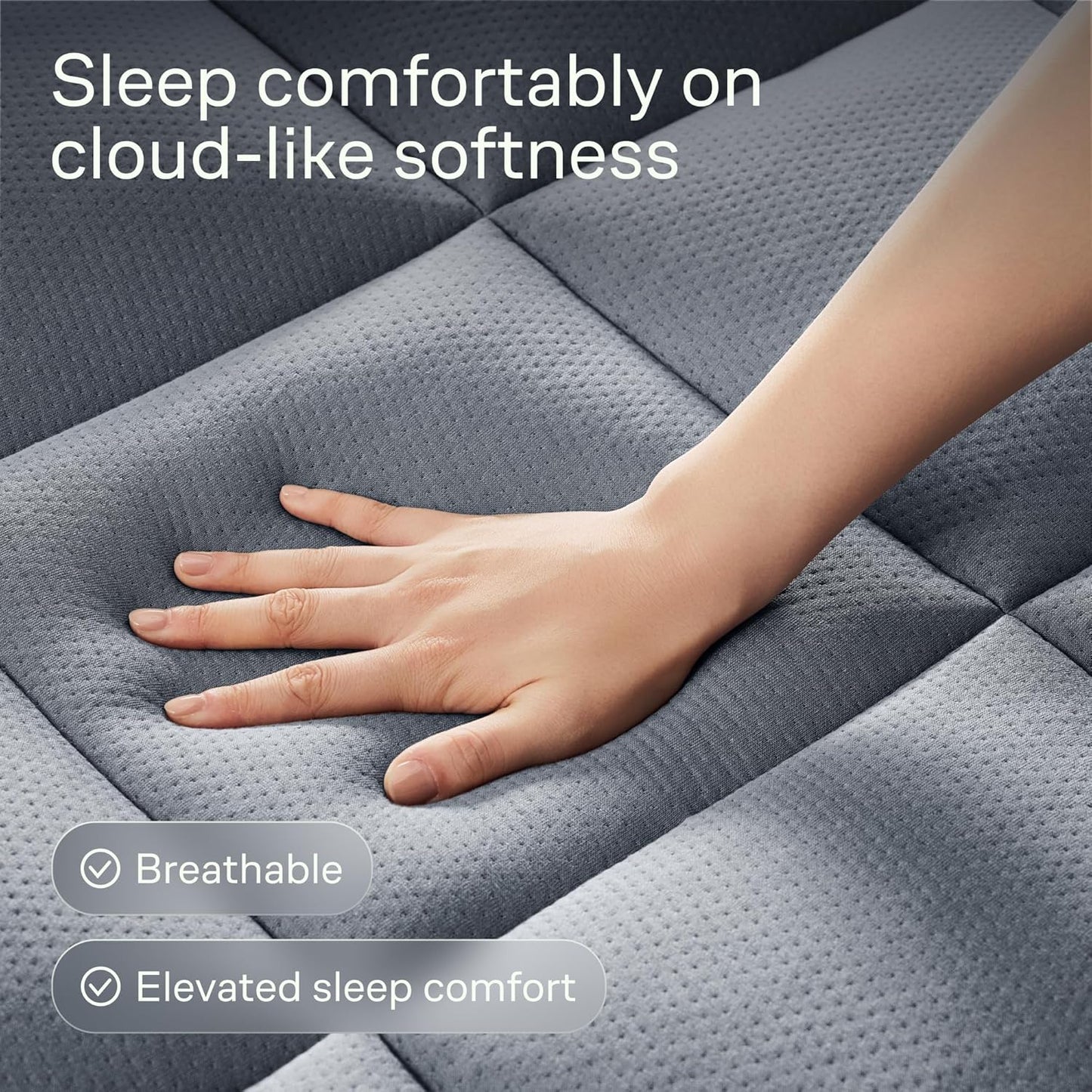 Ultra Soft Full XL Size Mattress Topper - Viscose Made from Bamboo Pillow Top Mattress Pad for Back Pain Relief - Naturally Cooling for Hot Sleepers, Grey