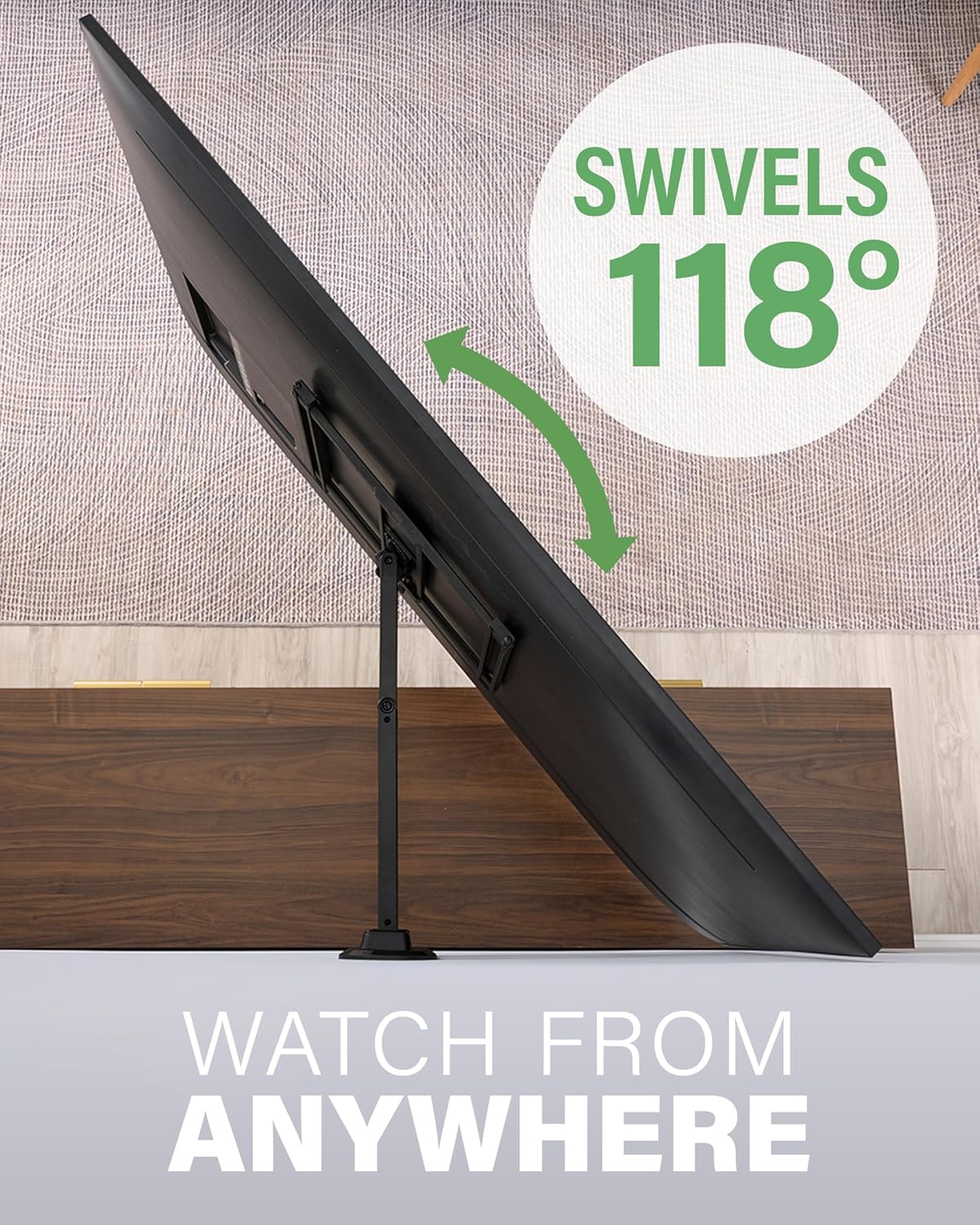 SANUS Height Adjustable Full Motion TV Wall Mount for 32” to 65” TVs – Raise or Lower TV 3” After Install – Maximizes Compatibility with Your Setup – 3 Step DIY w/Smooth Extension, Tilt & Swivel