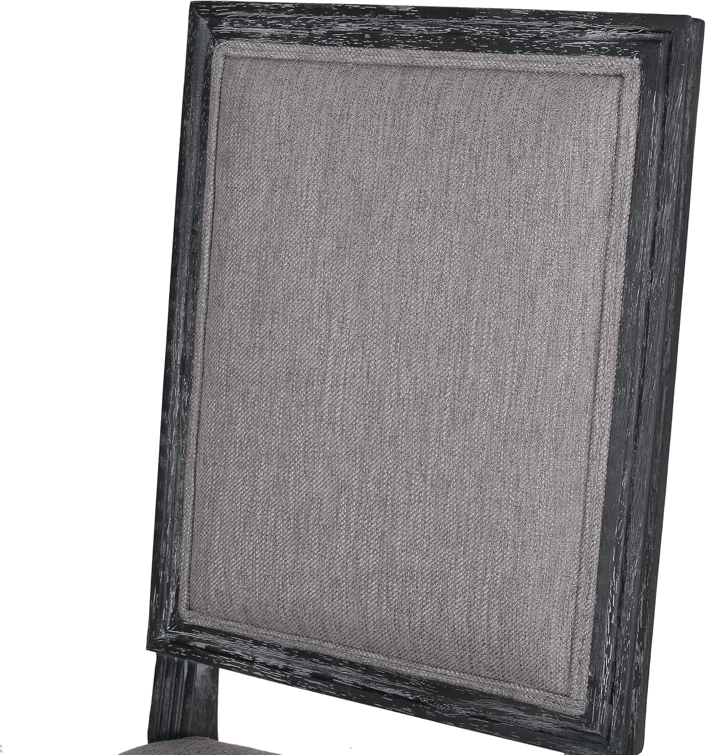 Christopher Knight Home Regina French Country Dining Chairs Set of 2, Wooden Dining Room Chair, High Back Kitchen Side Chair, Fabric Upholstered Armless Extra Seat, Gray