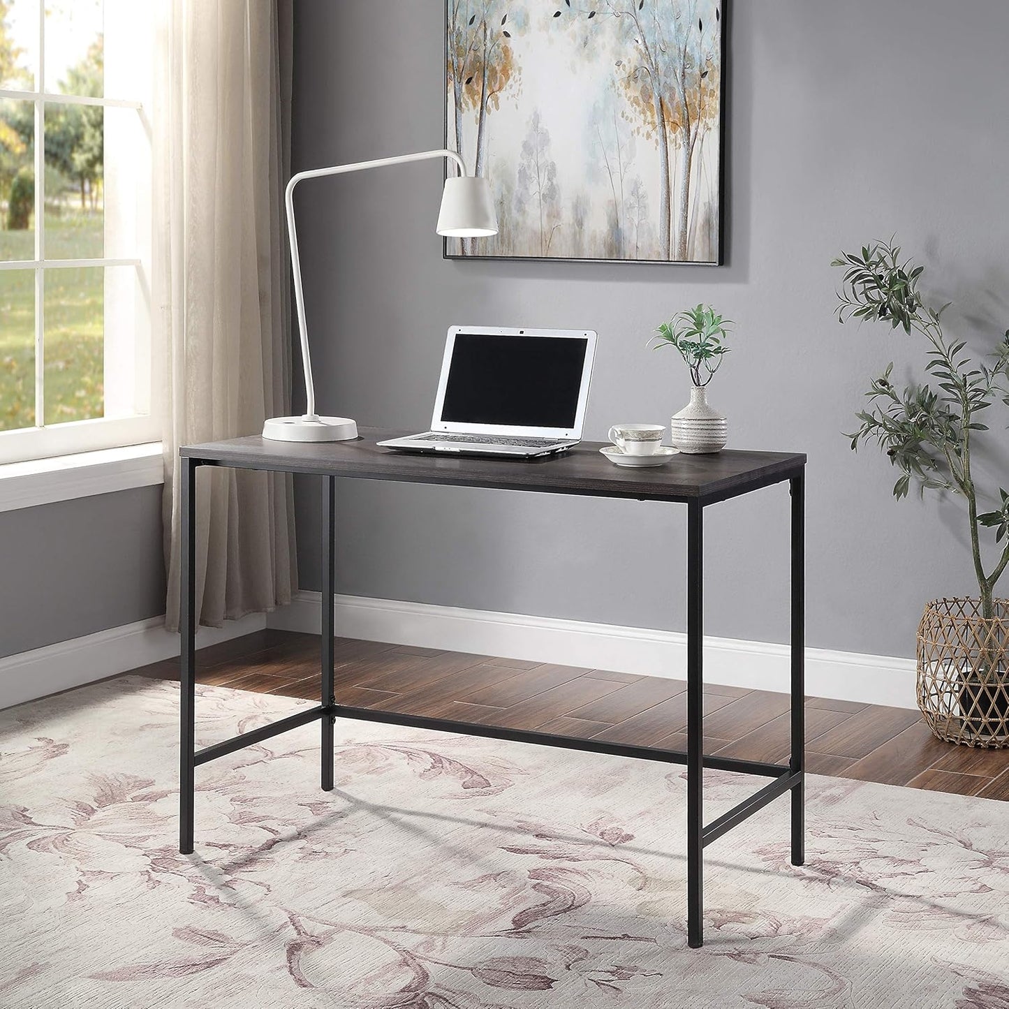 OSP Home Furnishings Contempo 42-Inch Desk, Ash