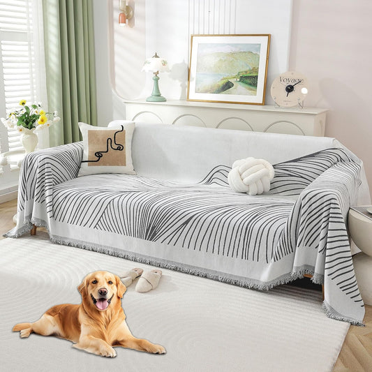 Non Slip Sofa Covers Couch Covers for 2 Cushion Couch Sofa Pet Friendly Washable Couch Covers for Sofa, Soft Thick Sectional Couch Covers L Shape Furniture Protector for Kids, Dogs 71" X102"