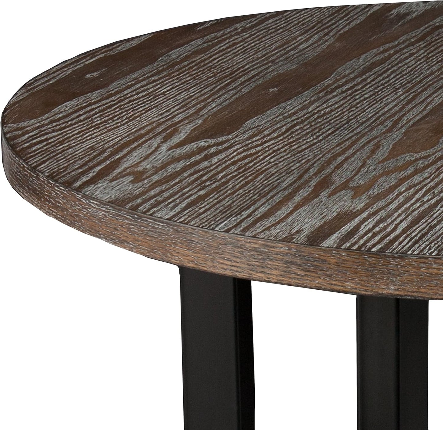 SEI Furniture Danby 42" Bar Bistro Table, Burnt Oak, Black