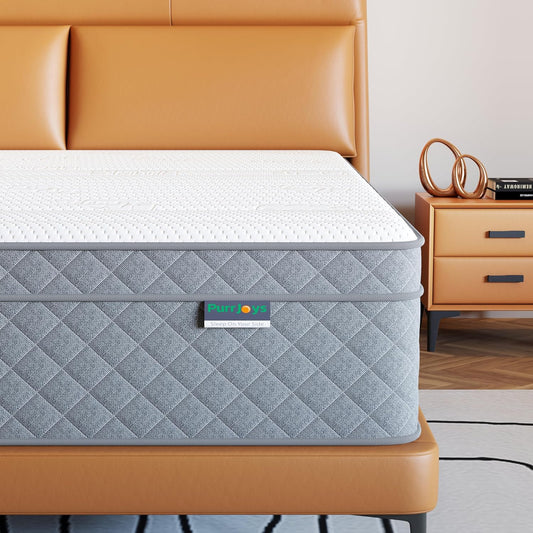 Firm Queen Mattress, 12 Inch Queen Bed Mattress in a Box，Cooling-Gel Memory Foam&Pocket Spring Hybrid, CertiPUR-US Certified, Firm