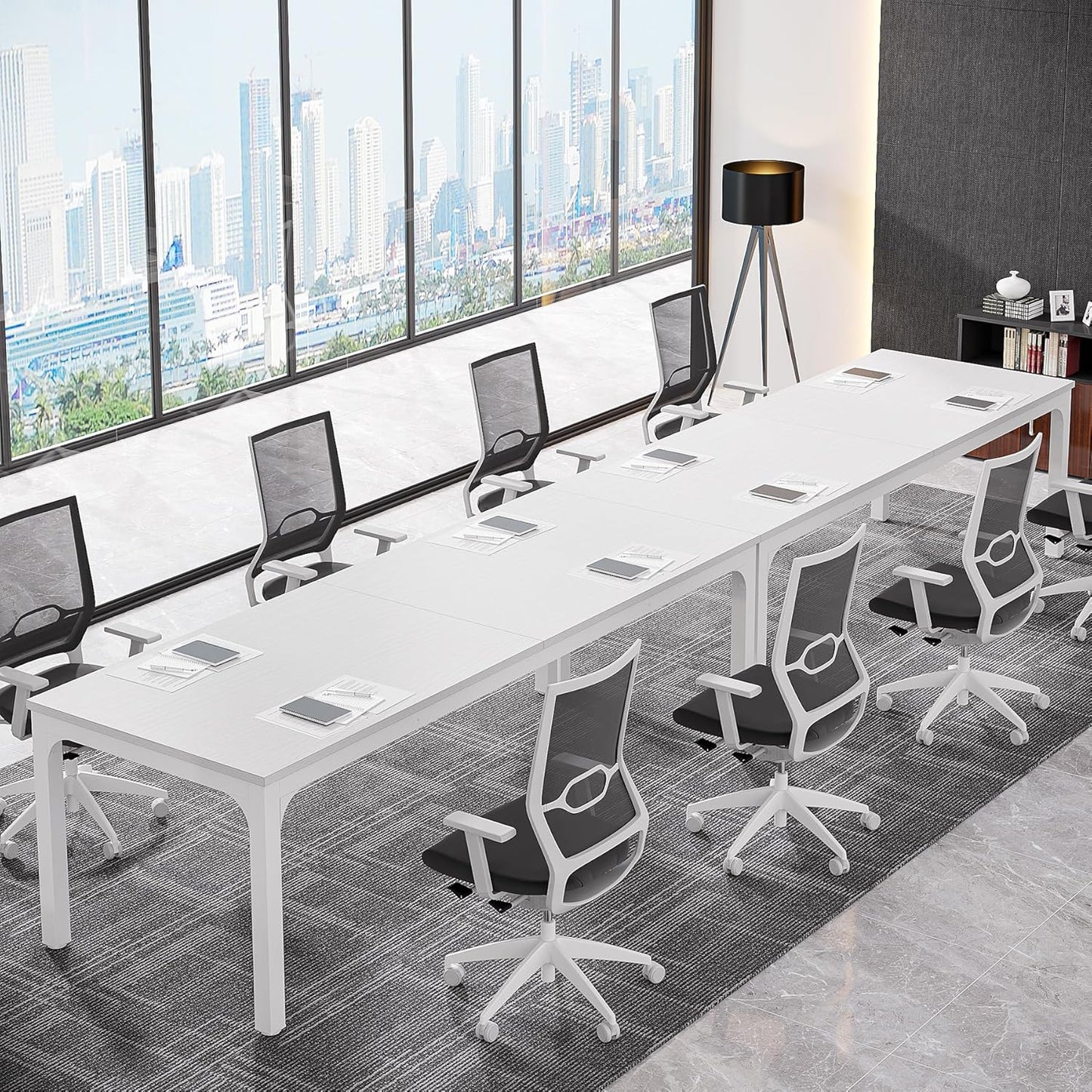 Tribesigns 6.5FT Conference Table, 78.7 Inche Rectangle Meeting Seminar Table, Large Business Tables for 6-8 People (Only Table)