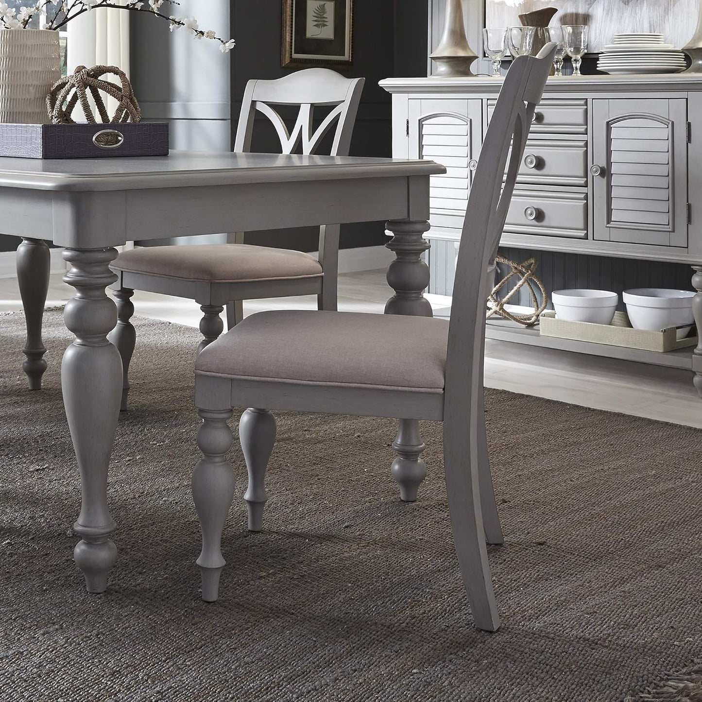 LIBERTY FURNITURE INDUSTRIES, INC. Summer House Slat Back Side Chair (RTA)-Set of 2