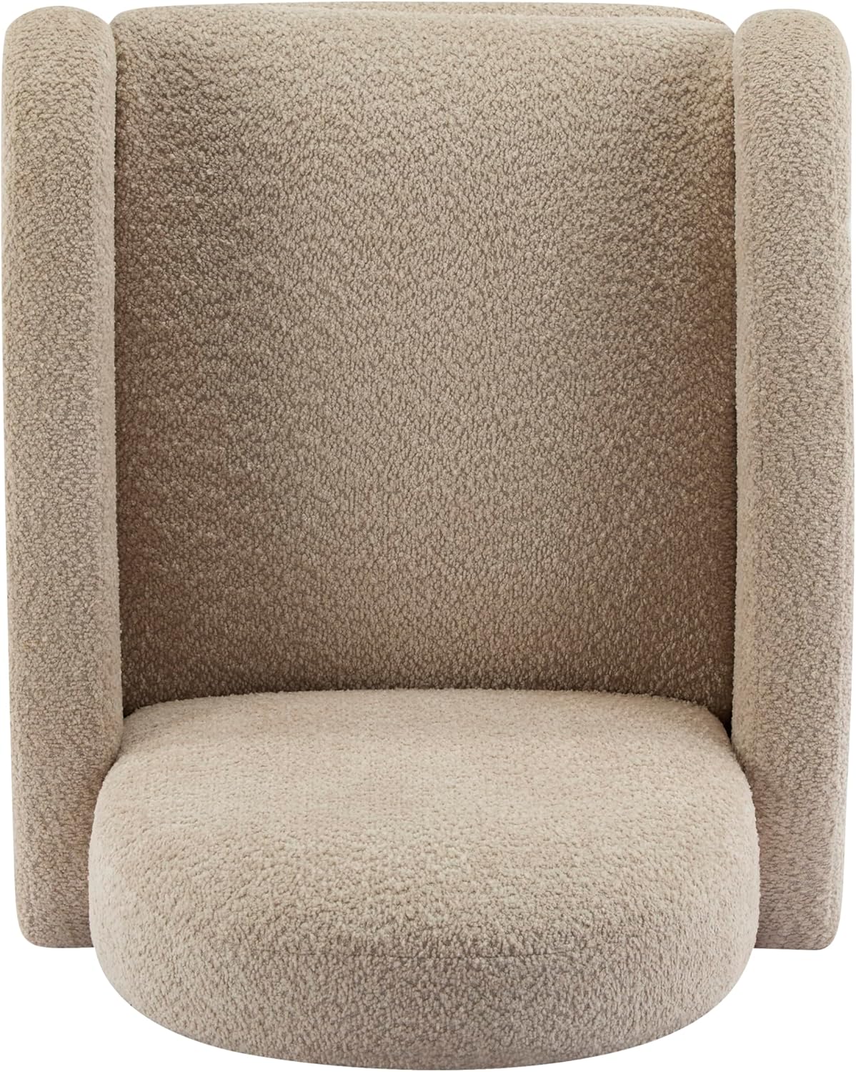 Christopher Knight Home Sidney Fabric Upholstered 360° Swivel Chair, Boucle Push-Back Recliner, Solid Wood Glider Recliner with Rotation, Living Room Single Lounge Sofa, Almond Beige