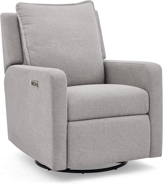 Delta Children babyGap Harlowe Power Recliner with USB-A & Charging Port Greenguard Gold Certified – Stain-Resistant Performance Fabric is Oeko-TEX Standard 100 Certified, Ash