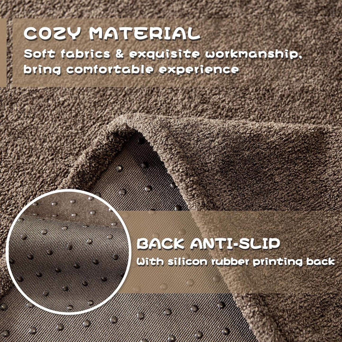 MYSKY HOME Sectional Couch Covers, Couch Cover 3 Cushion Sofa, Couch Covers for Pet, Dog Couch Protector, L Shape Sofa Cover Sofa Slipcovers Washable Furniture Covers for Pets, 91" x 134", Dark Brown