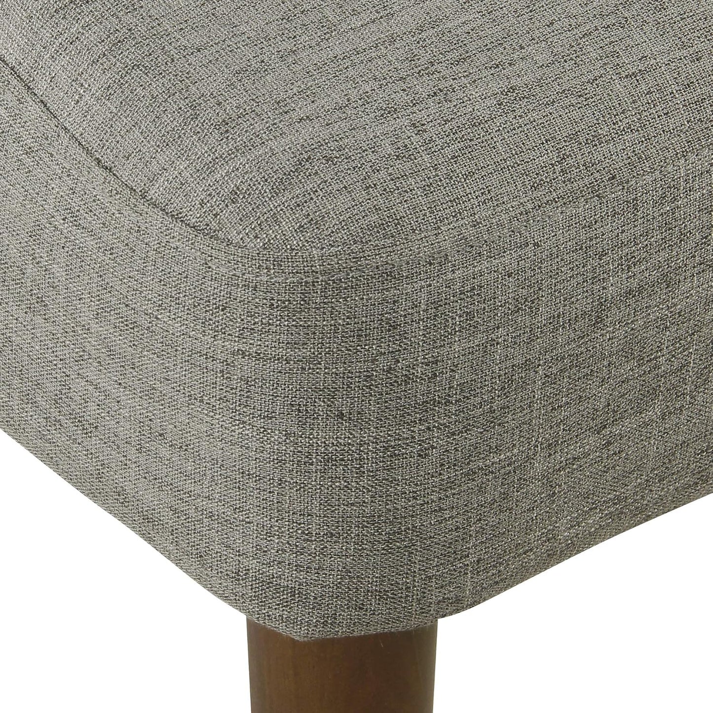 Homepop Home Decor | Upholstered Gayle Slide Dining Chair | Dining Chair Single | Decorative Home Furniture, Woven Gray