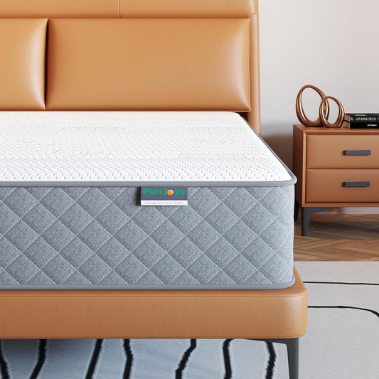 Firm Full Mattress,10 Inch Hybrid Full Mattress in a Box with Gel Memory Foam, Pocket Innerspring, Pressure Relief, Motion Isolation, Non-Fiberglass - Firm