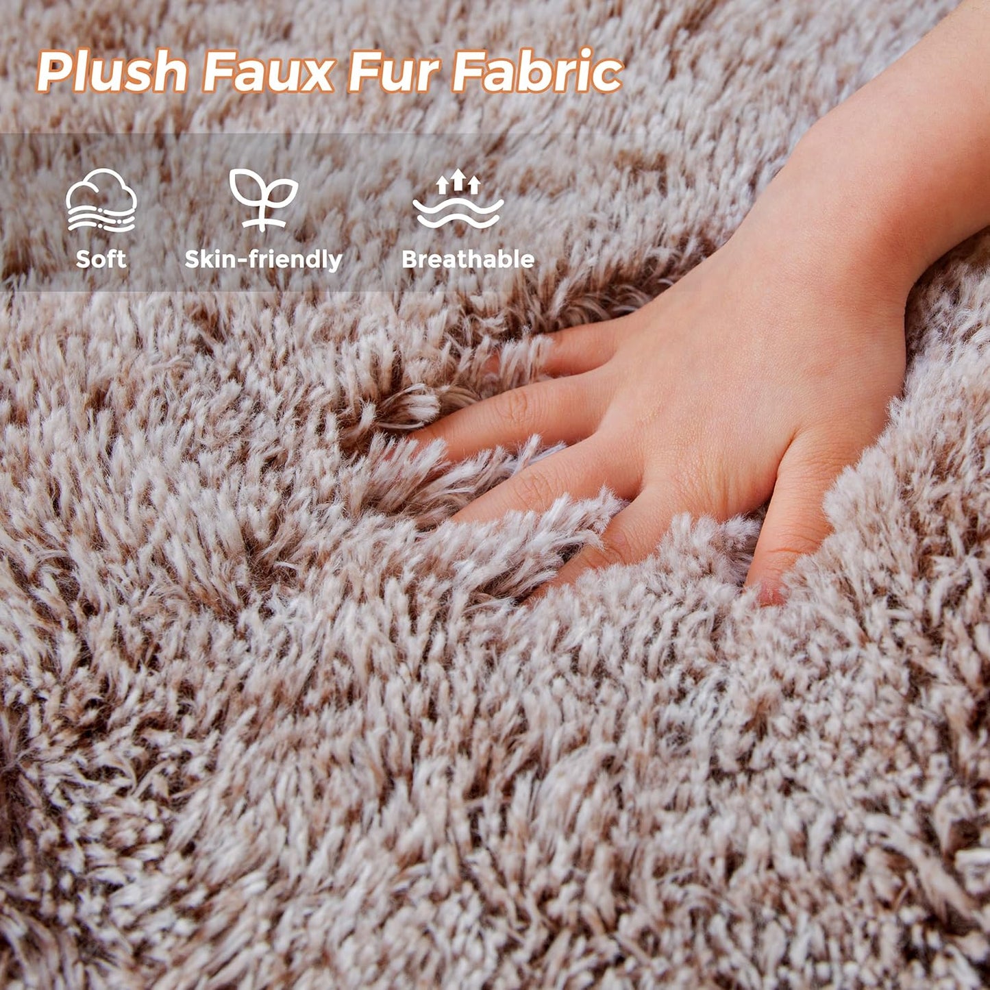 MAXYOYO Kids Bean Bag Chair, Stuffed Faux Fur Bean Bag for Toddler, Ultra Soft Floor Sofa with High-Density Foam Filling, Lazy Chair for Living Room, Playroom, Nursery Room