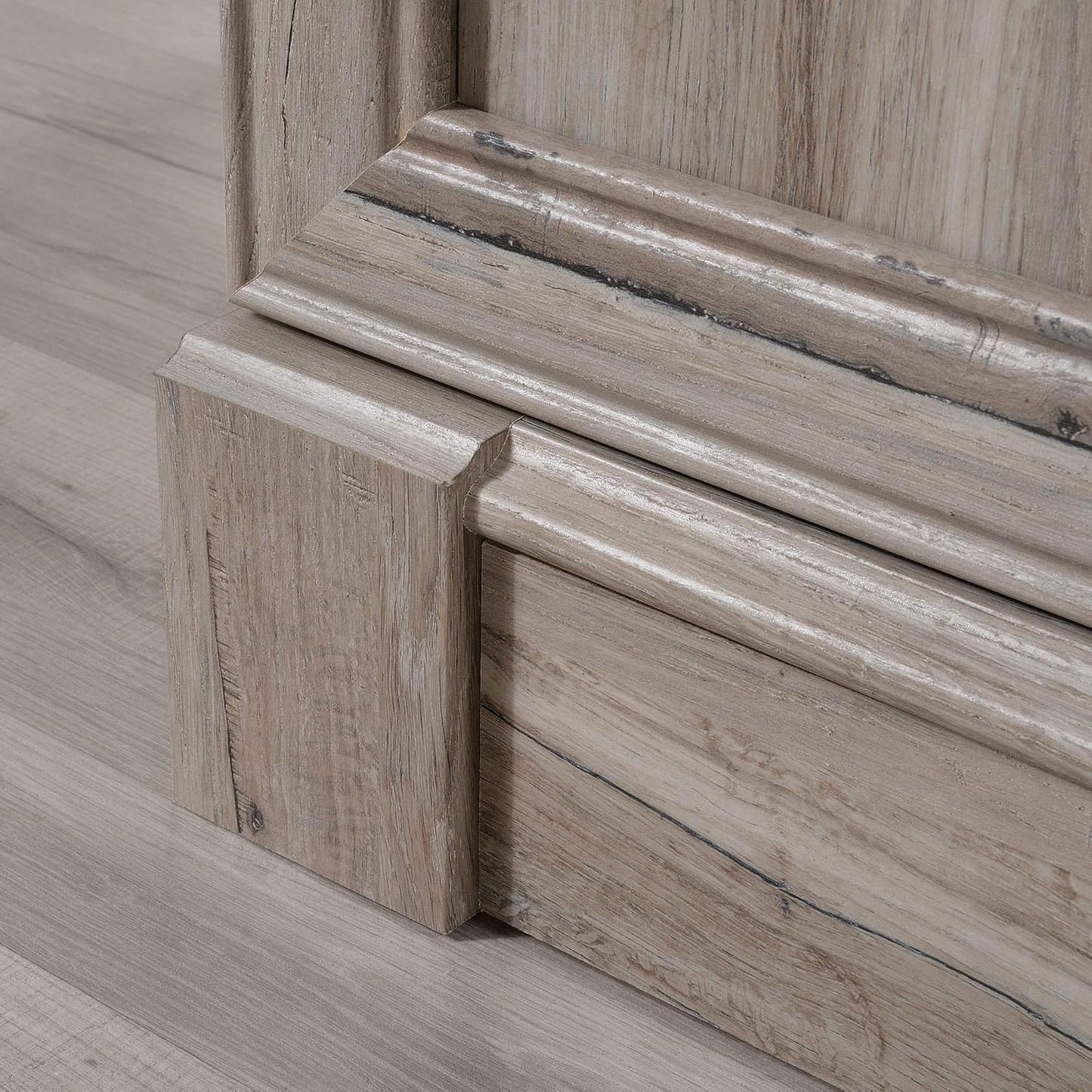 Sauder Palladia Library with Doors/Book Shelf, L: 29.37" x W: 13.9" x H: 71.85", Split Oak